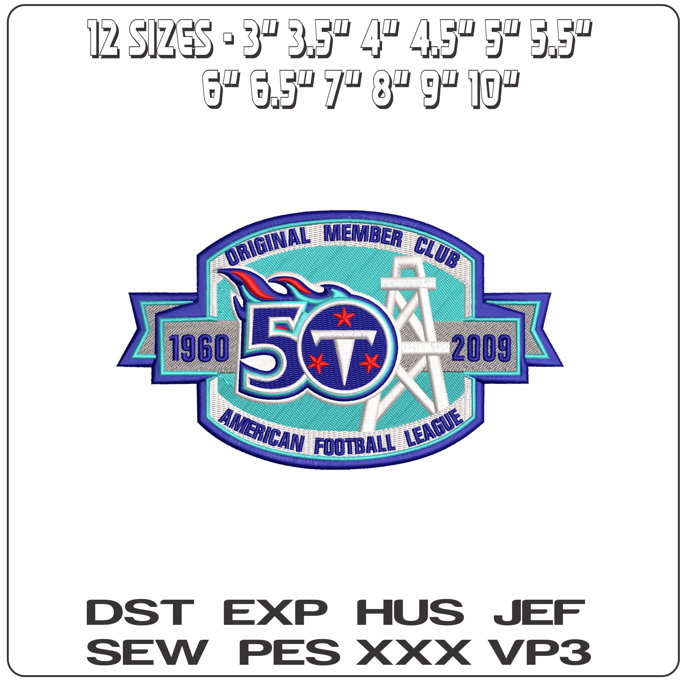 Titans 50   - Elegant embroidery design file-instant download — view 2