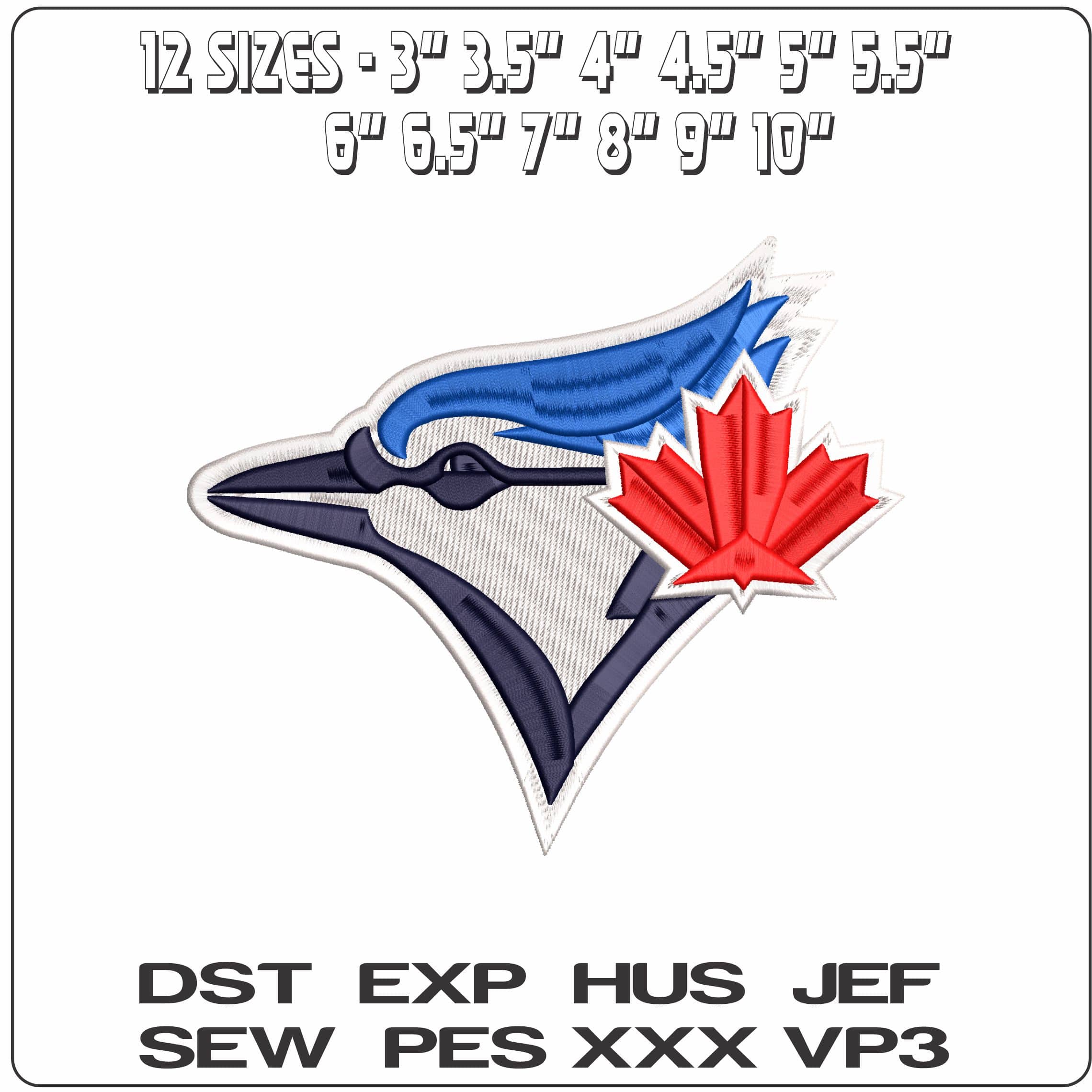 Toronto Blue Jays Canada MLB   - Elegant embroidery design file-instant download — view 2