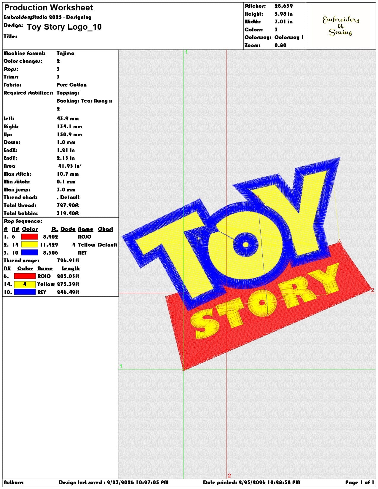 Toy Story Logo   - Elegant embroidery design file-instant download — view 3