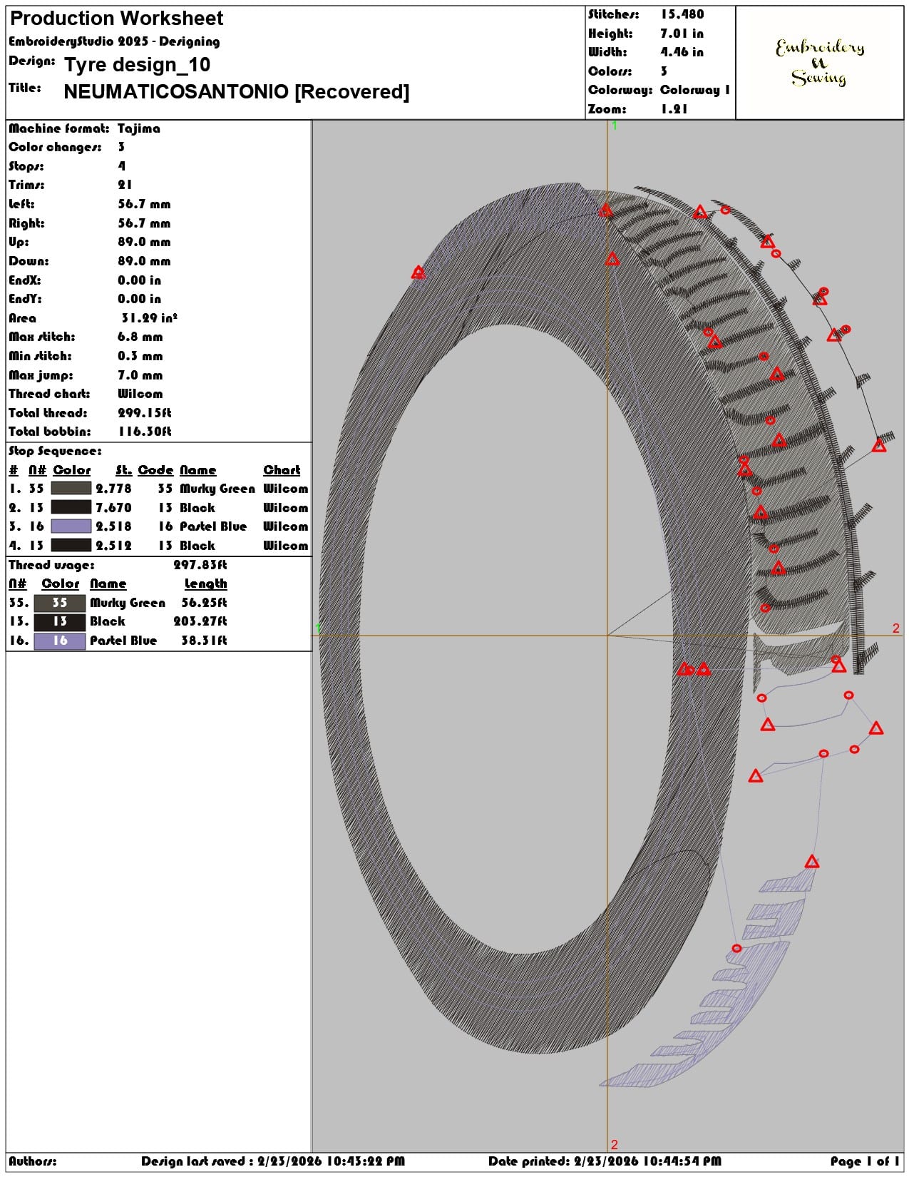 Tyre design   - Elegant embroidery design file-instant download — view 3