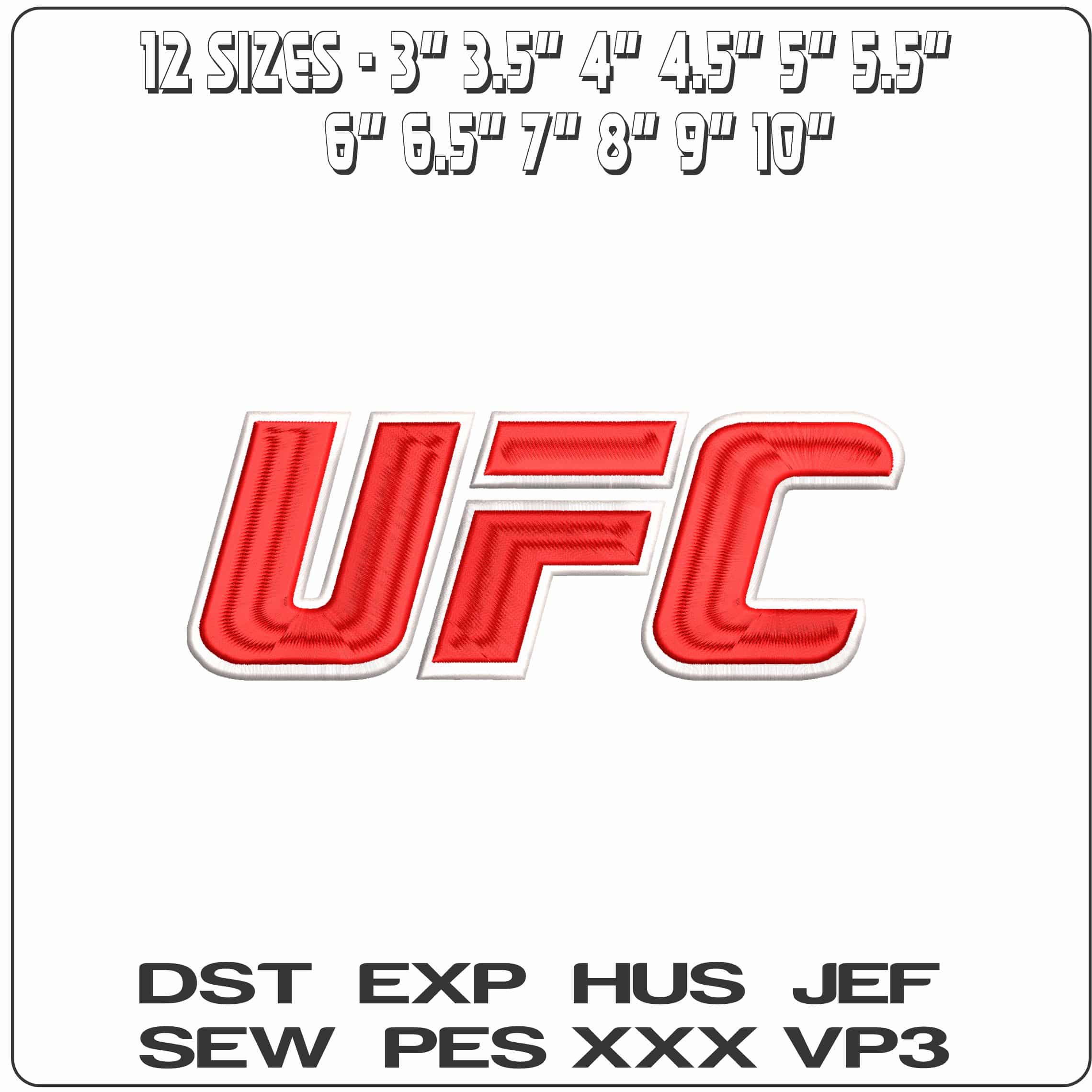UFC Logo   - Elegant embroidery design file-instant download — view 2