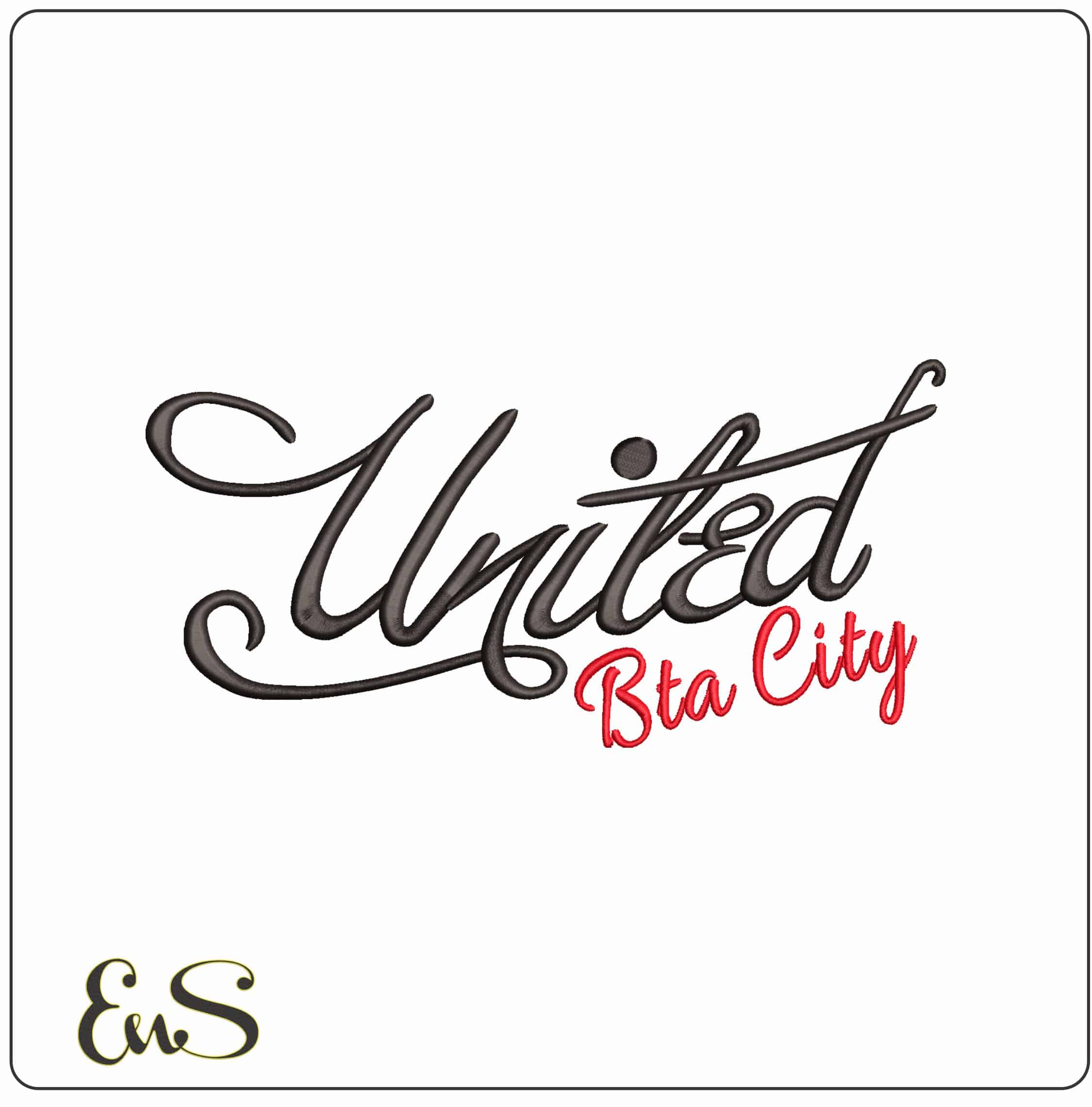 United Bta City   - Elegant embroidery design file-instant download
