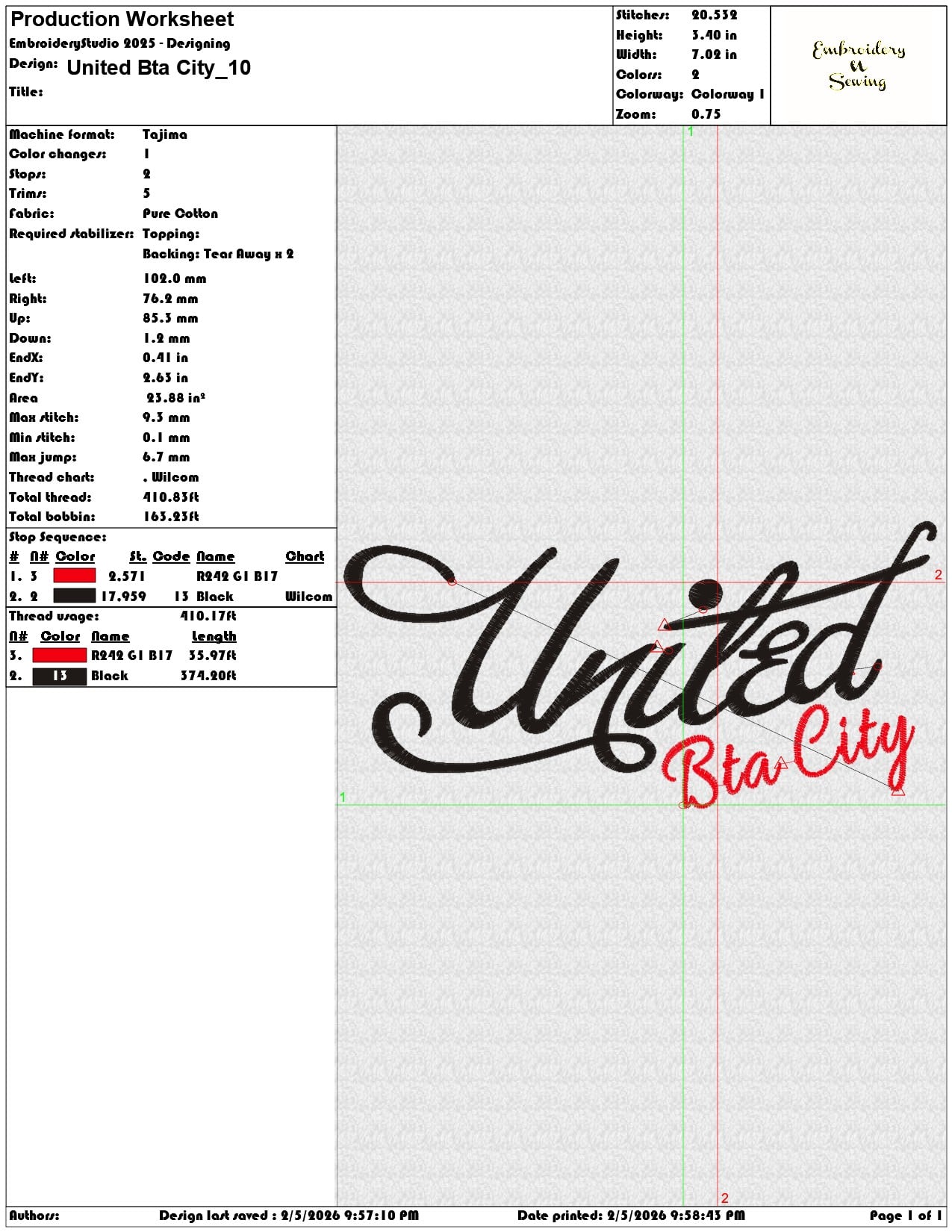 United Bta City   - Elegant embroidery design file-instant download — view 3