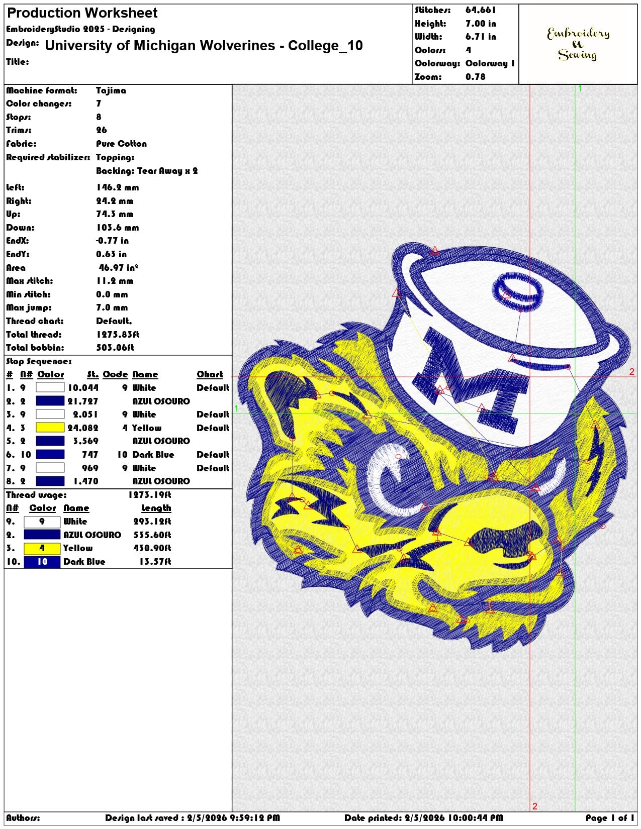 University of Michigan Wolverines College  - Elegant embroidery design file-instant download — view 3
