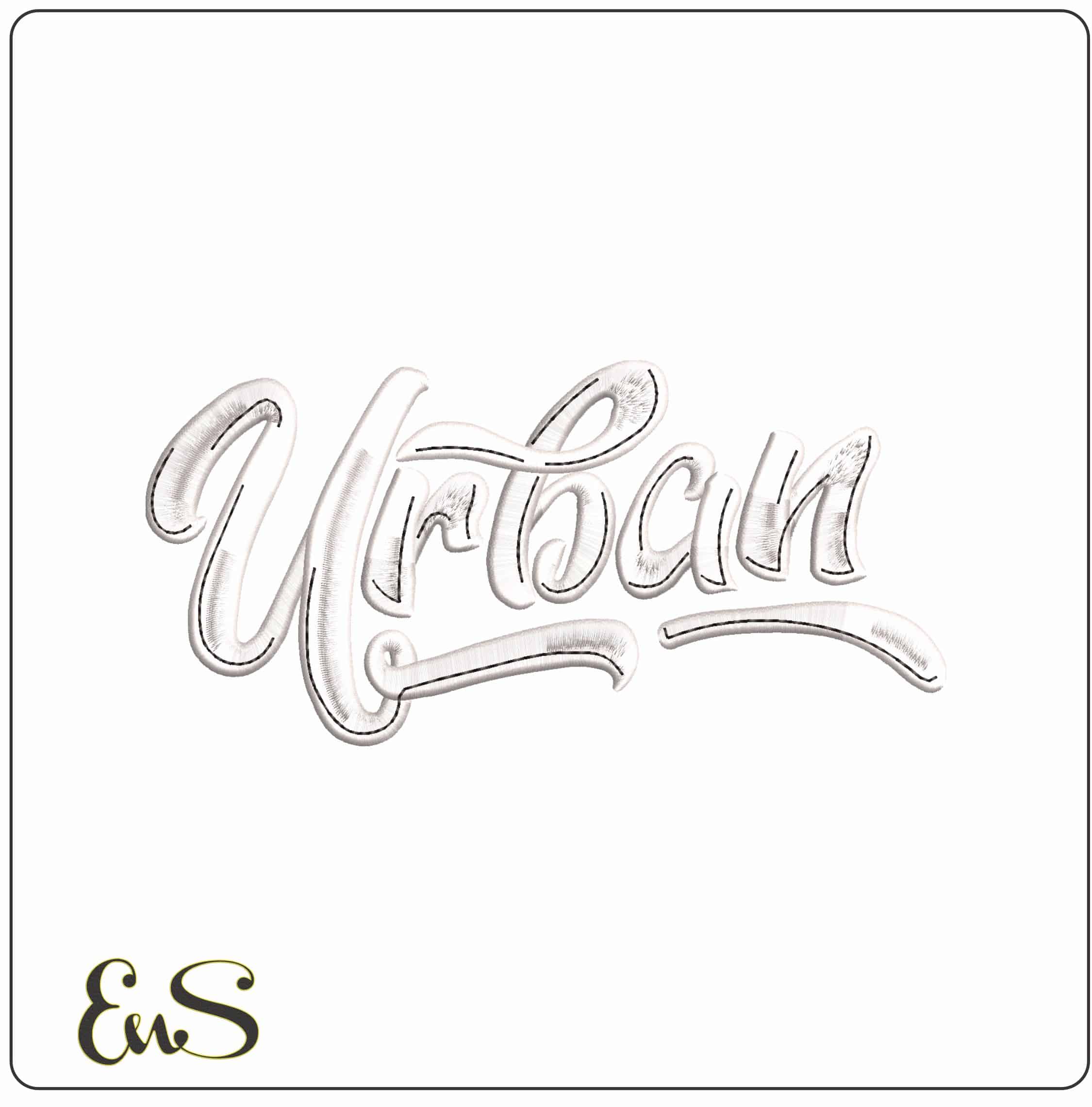 Urban Logo  - Elegant embroidery design file-instant download