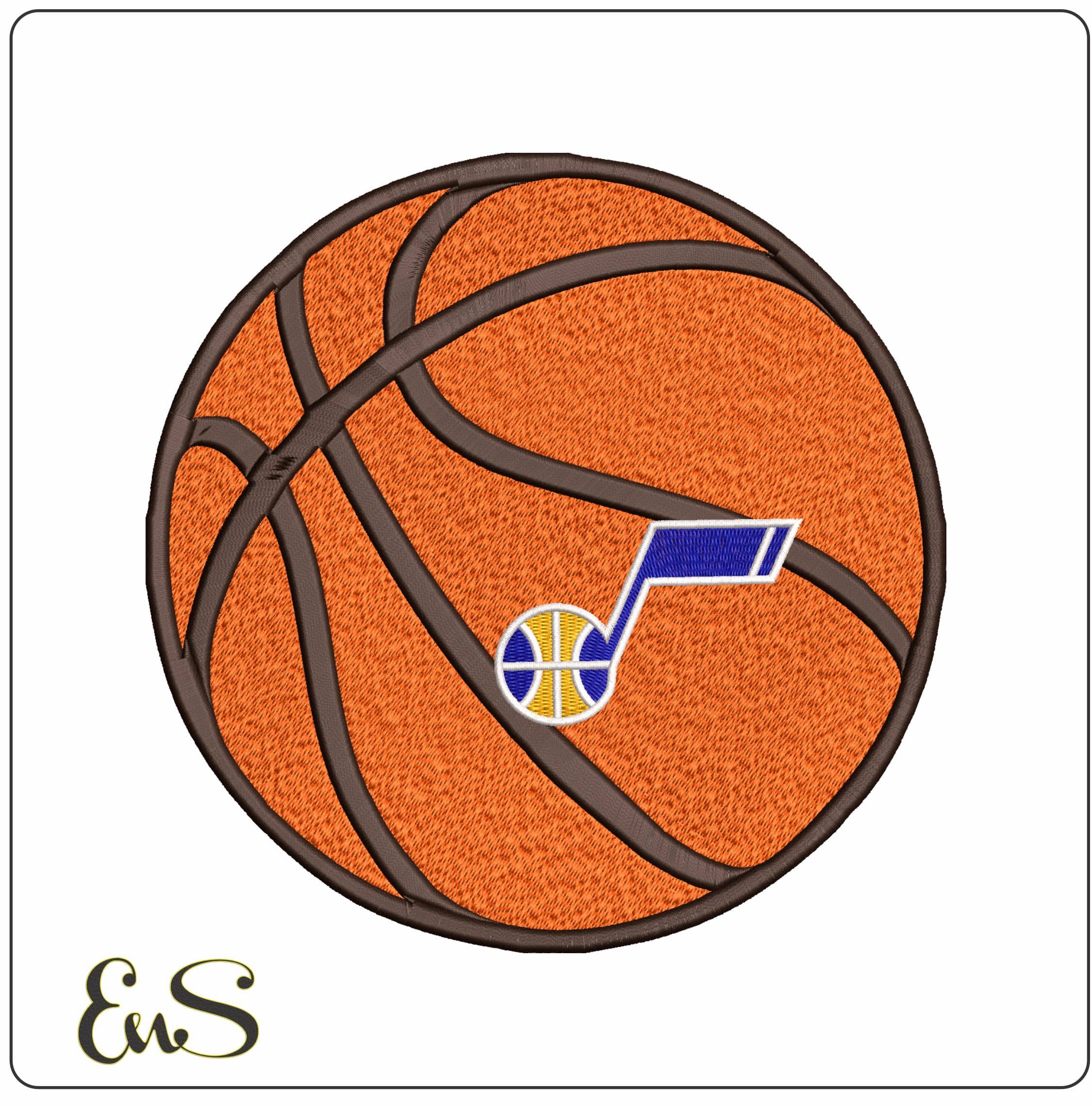 Utah Jazz Note Basketball NBA   - Elegant embroidery design file-instant download