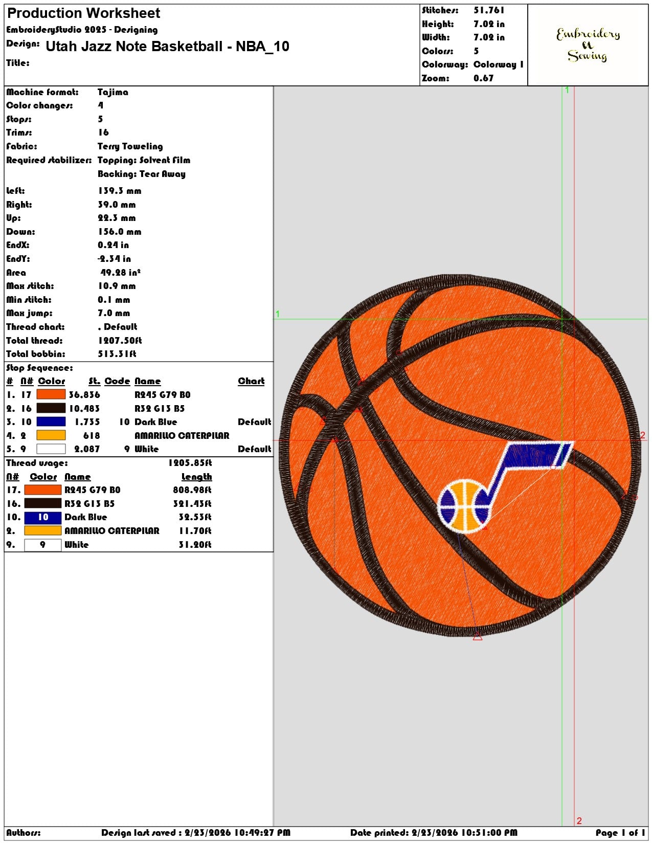 Utah Jazz Note Basketball NBA   - Elegant embroidery design file-instant download — view 3