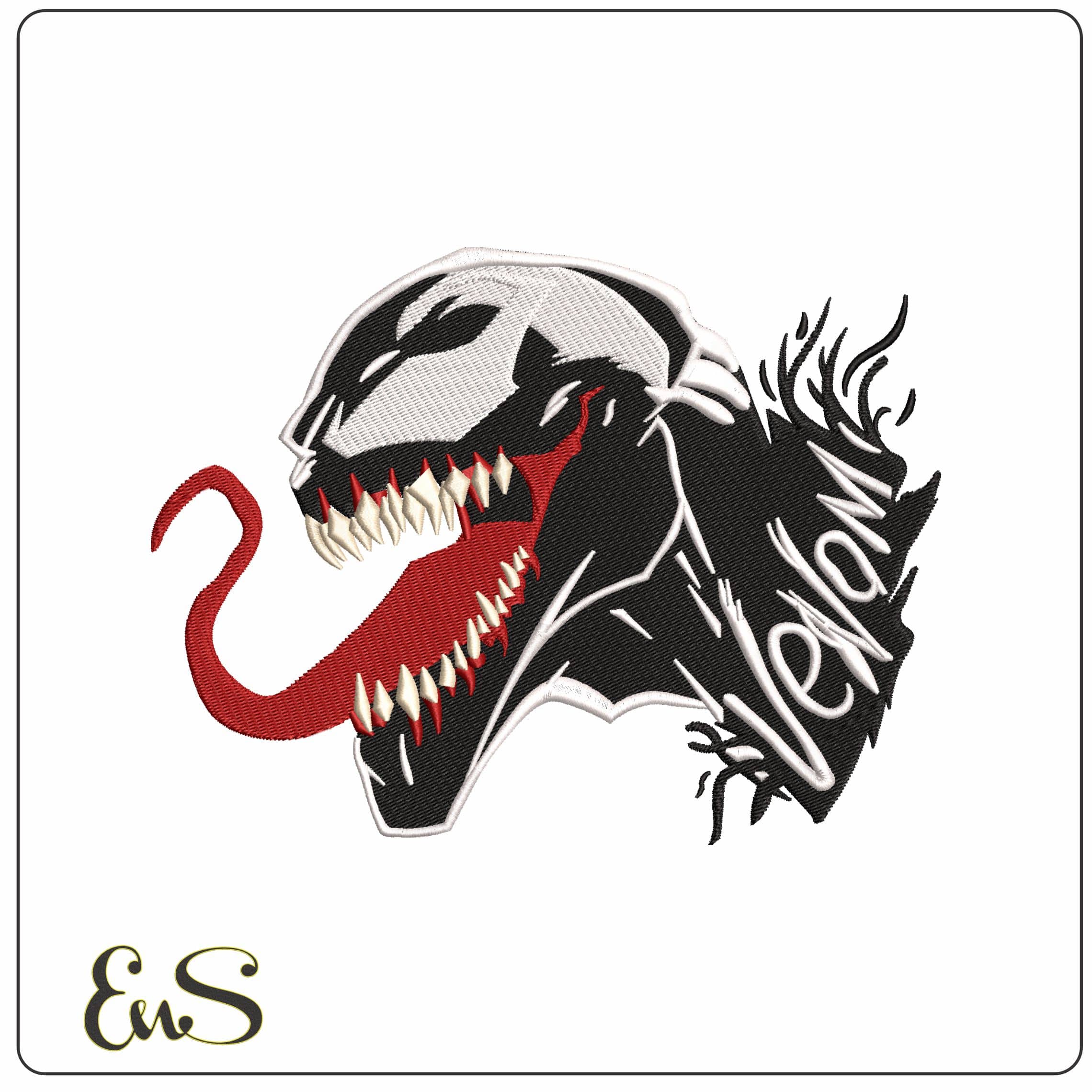 Venom Marvel Comic   - Elegant embroidery design file-instant download