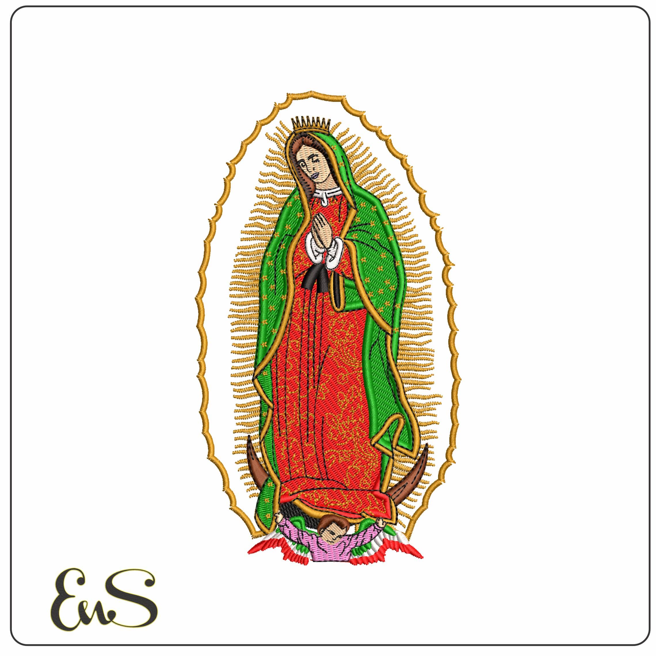 Virgin Mary Full praying   - Elegant embroidery design file-instant download