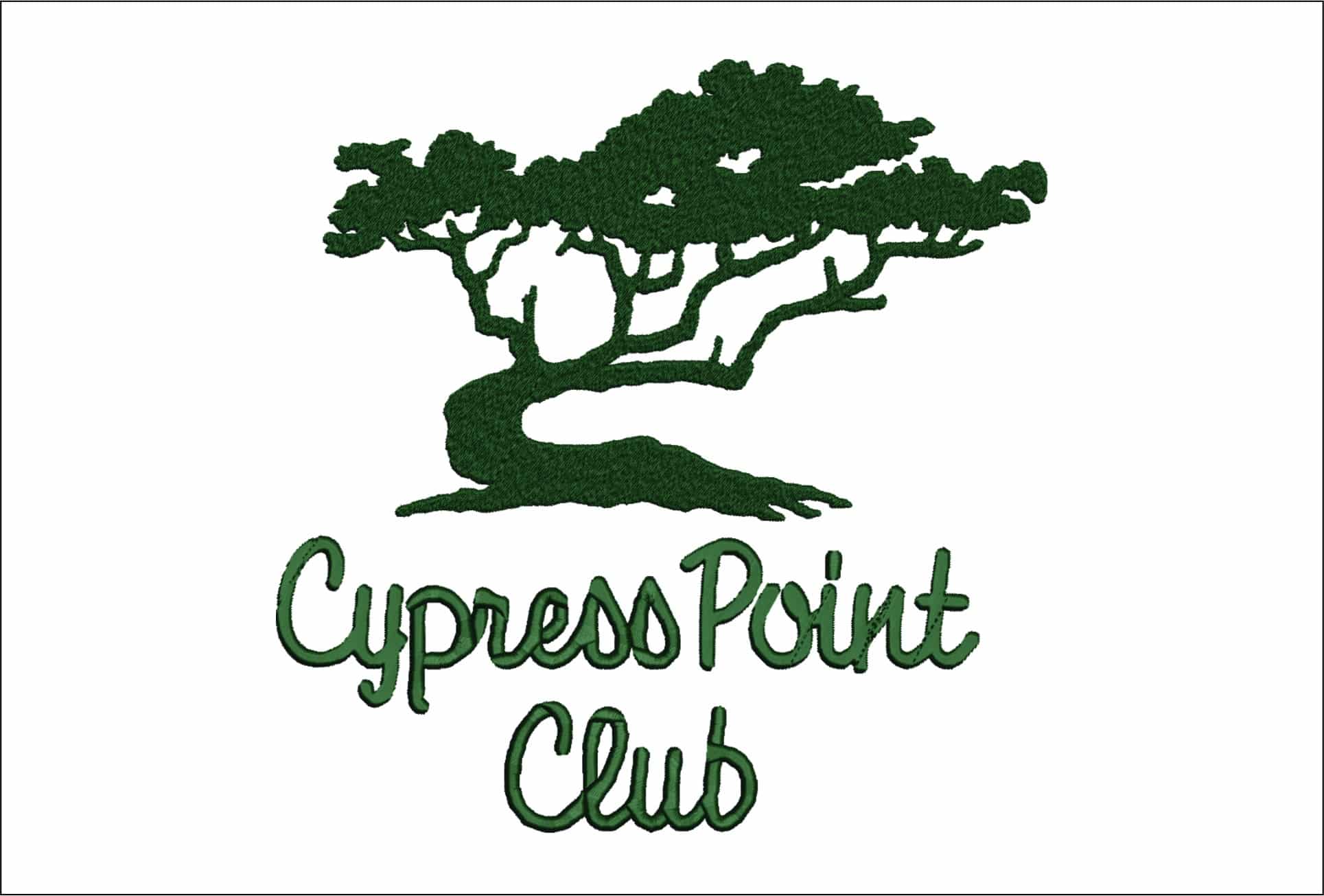 Cypress Point embroidery design - Golf course Logo design machine pattern Sports embroidery file instant download in a frame