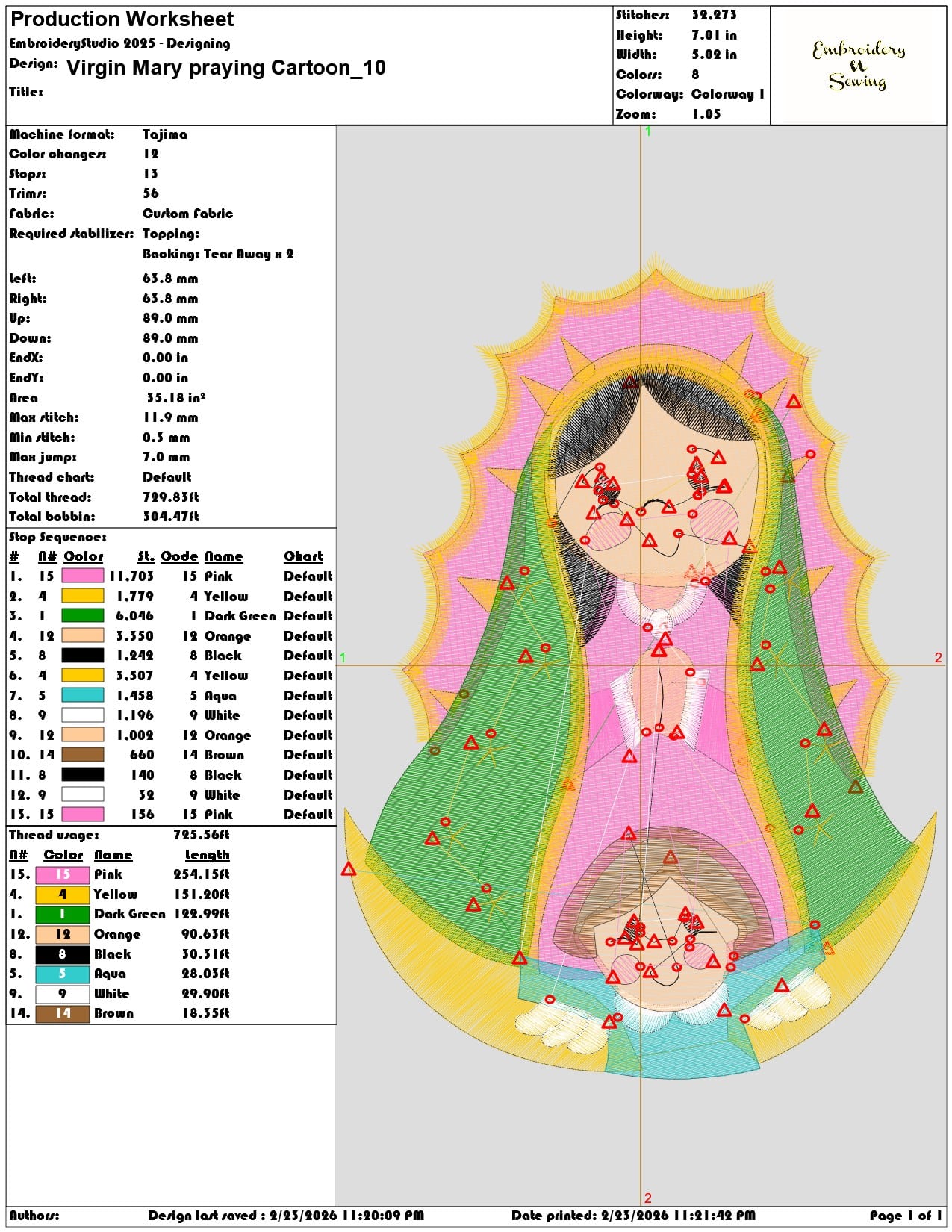 Virgin Mary praying Cartoon   - Elegant embroidery design file-instant download — view 3