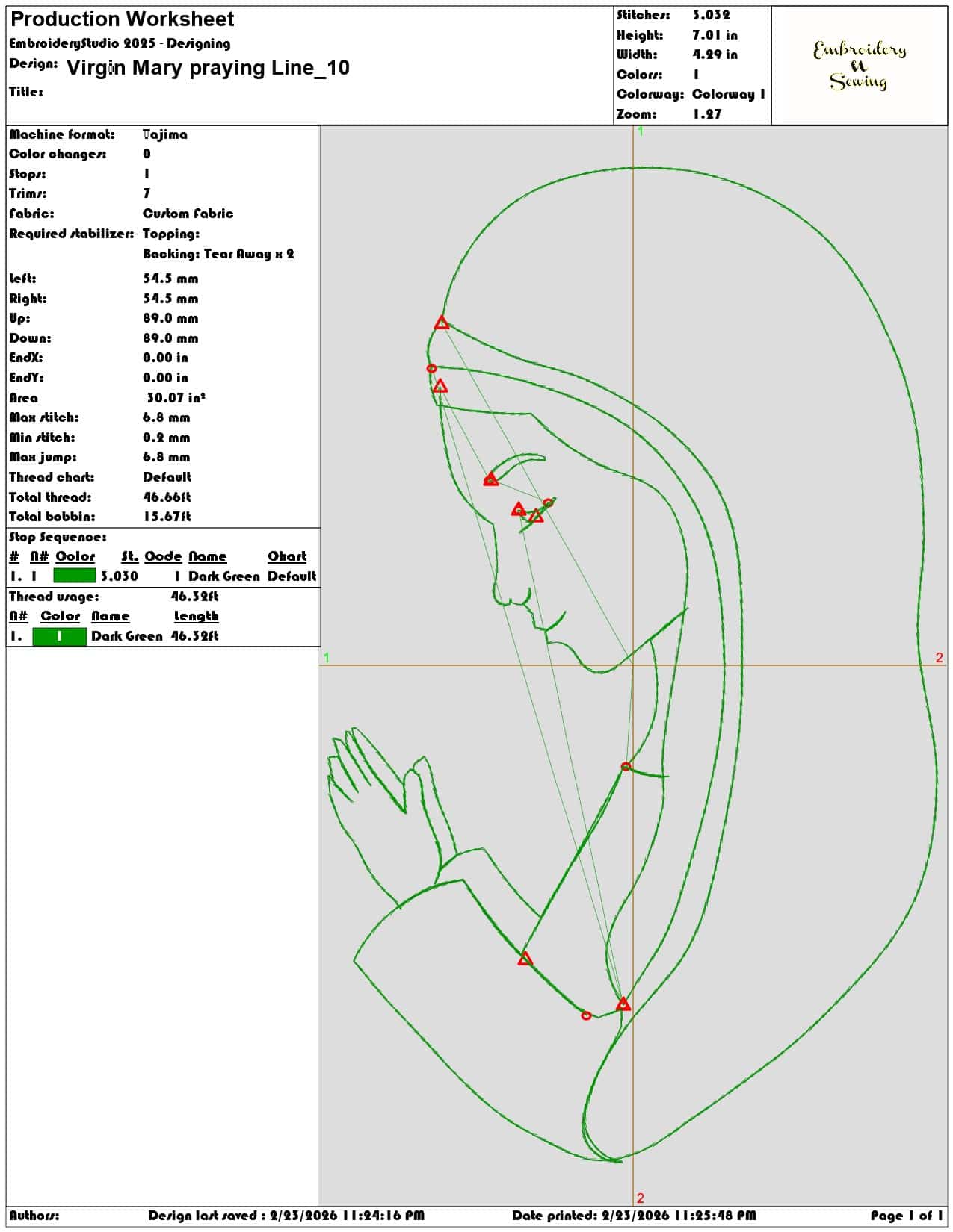 Virgin Mary praying Line   - Elegant embroidery design file-instant download — view 3