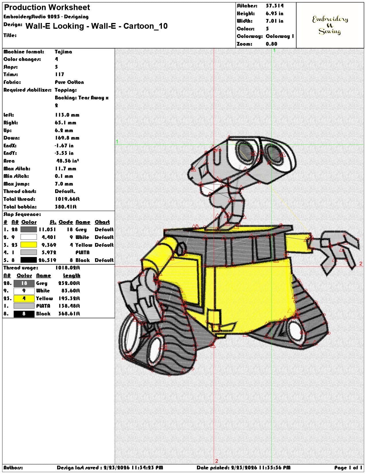 Wall E Looking Wall E Cartoon    - Elegant embroidery design file-instant download — view 3