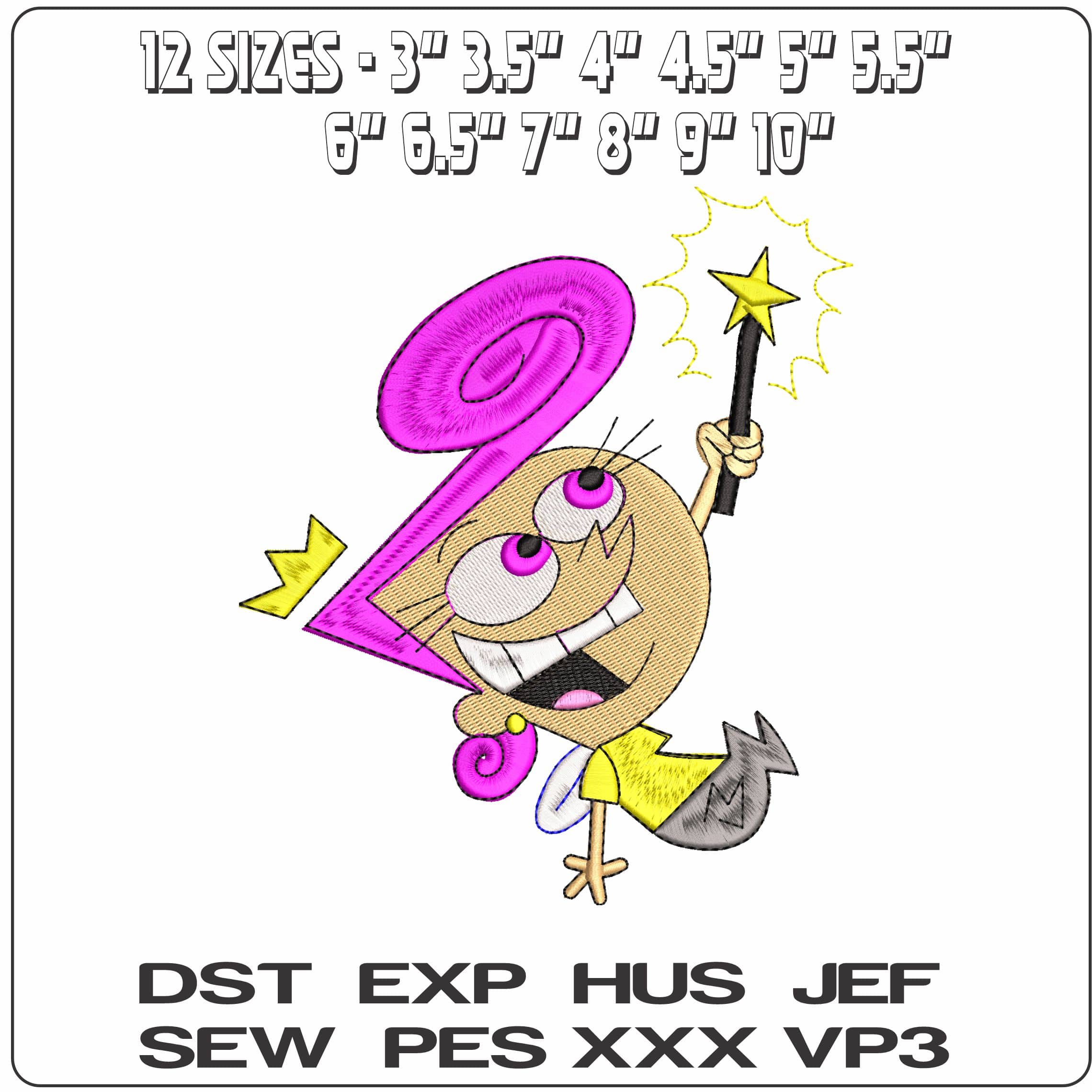 Wanda The Oddparents    - Elegant embroidery design file-instant download — view 2