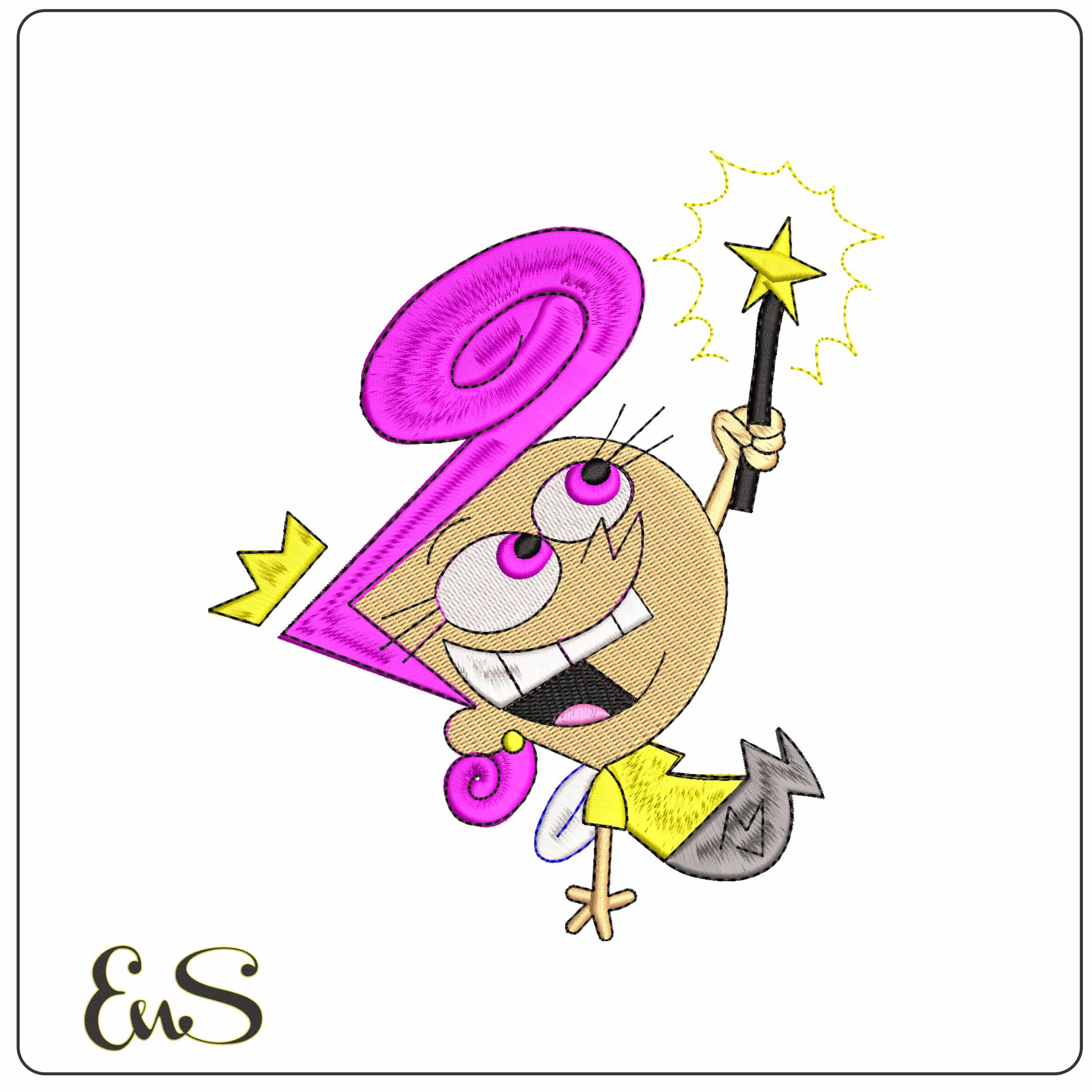 Wanda The Oddparents    - Elegant embroidery design file-instant download