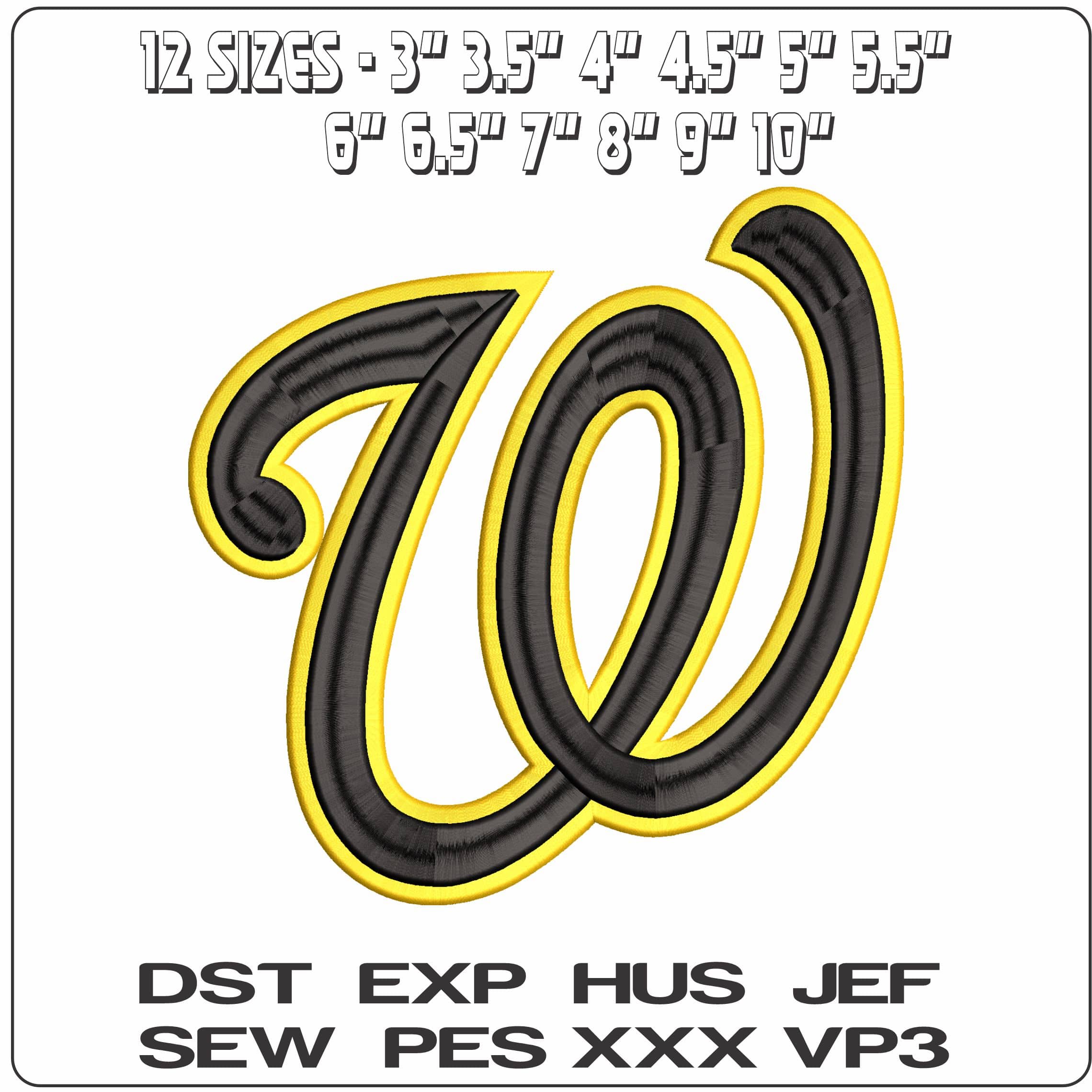 Washington Nationals MLB    - Elegant embroidery design file-instant download — view 2