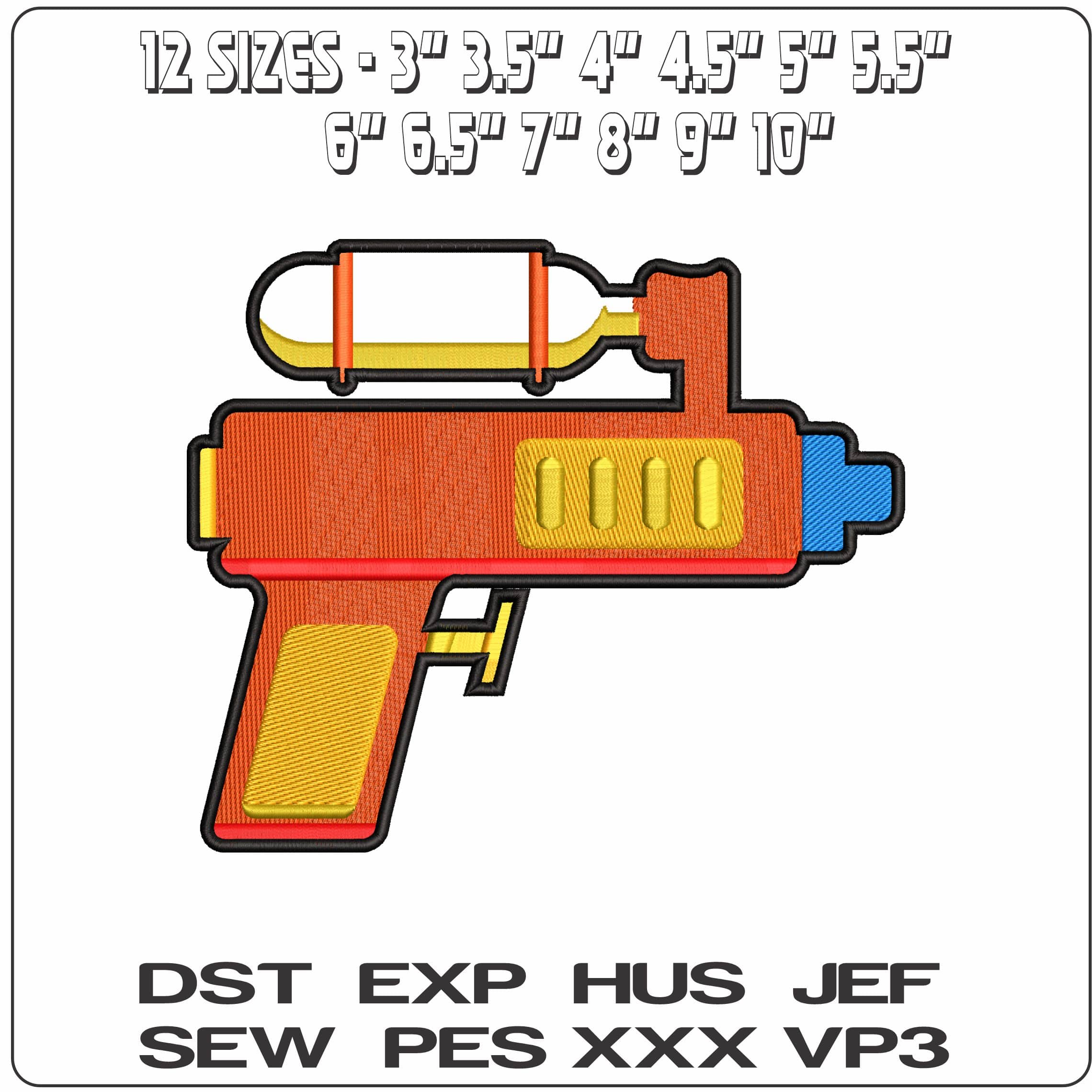 Water Pistol emoji    - Elegant embroidery design file-instant download — view 2