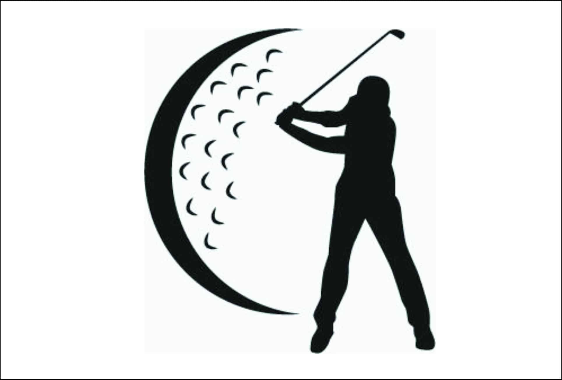 Golf Swing Silhouette, Embroidery machine design outline, custom digital file, Sports golf swing