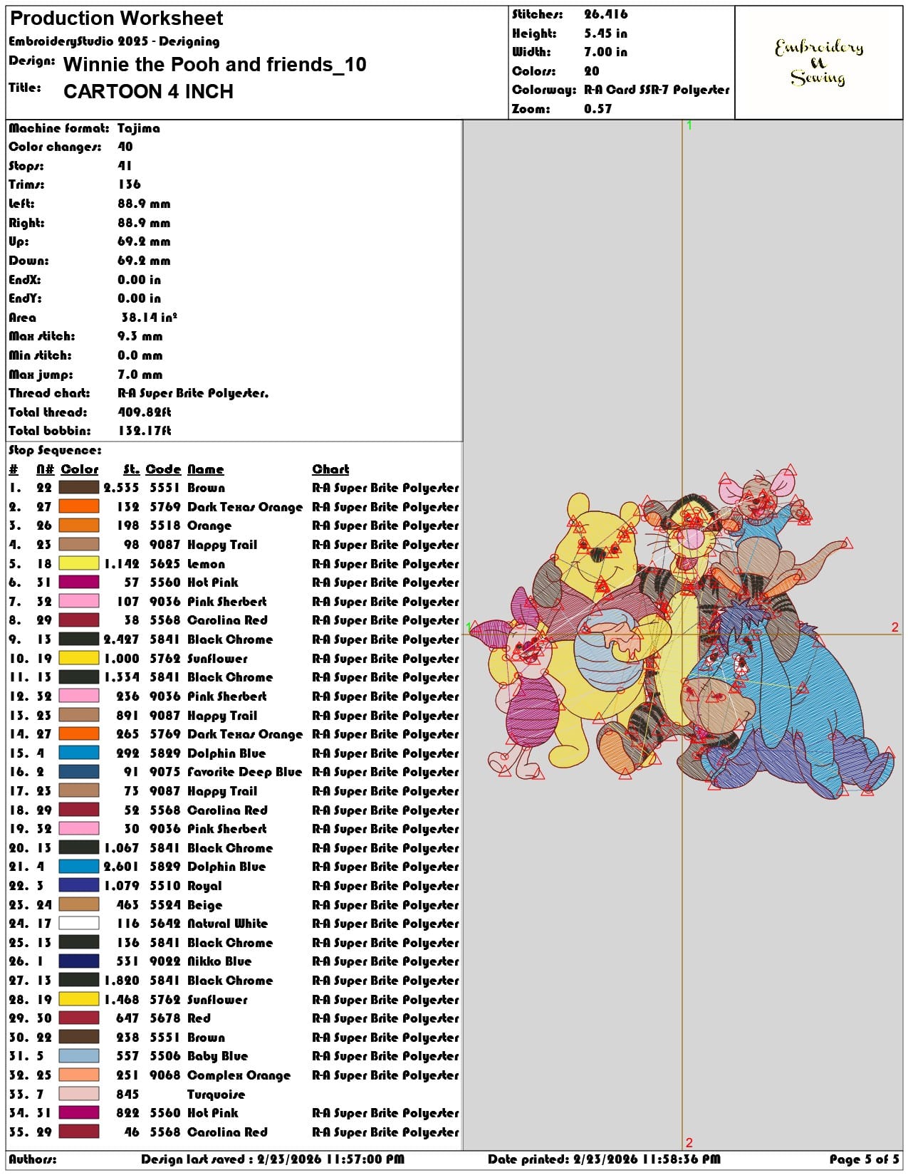 Winnie the Pooh and friends  - Elegant embroidery design file-instant download — view 3