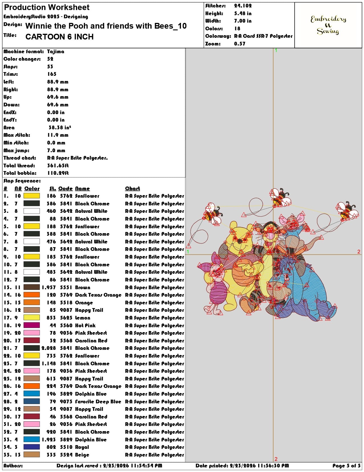 Winnie the Pooh and friends with Bees  - Elegant embroidery design file-instant download — view 3