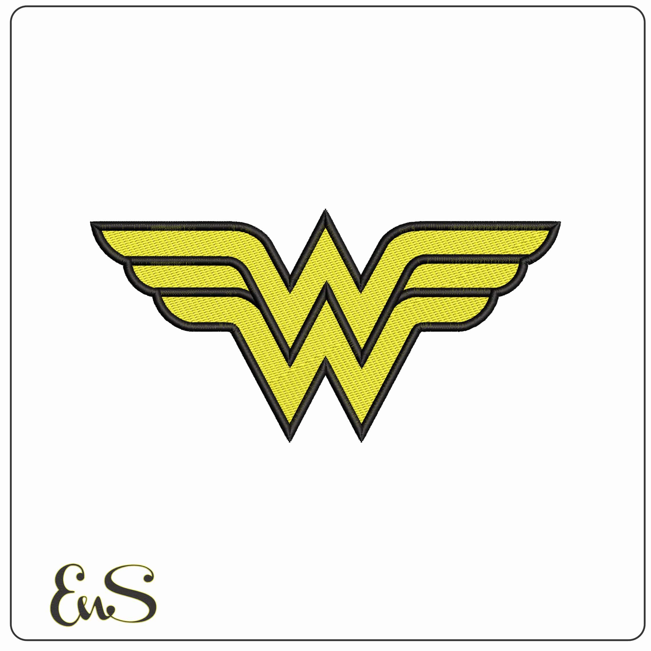 Wonder Woman Logo DC Comic  - Elegant embroidery design file-instant download