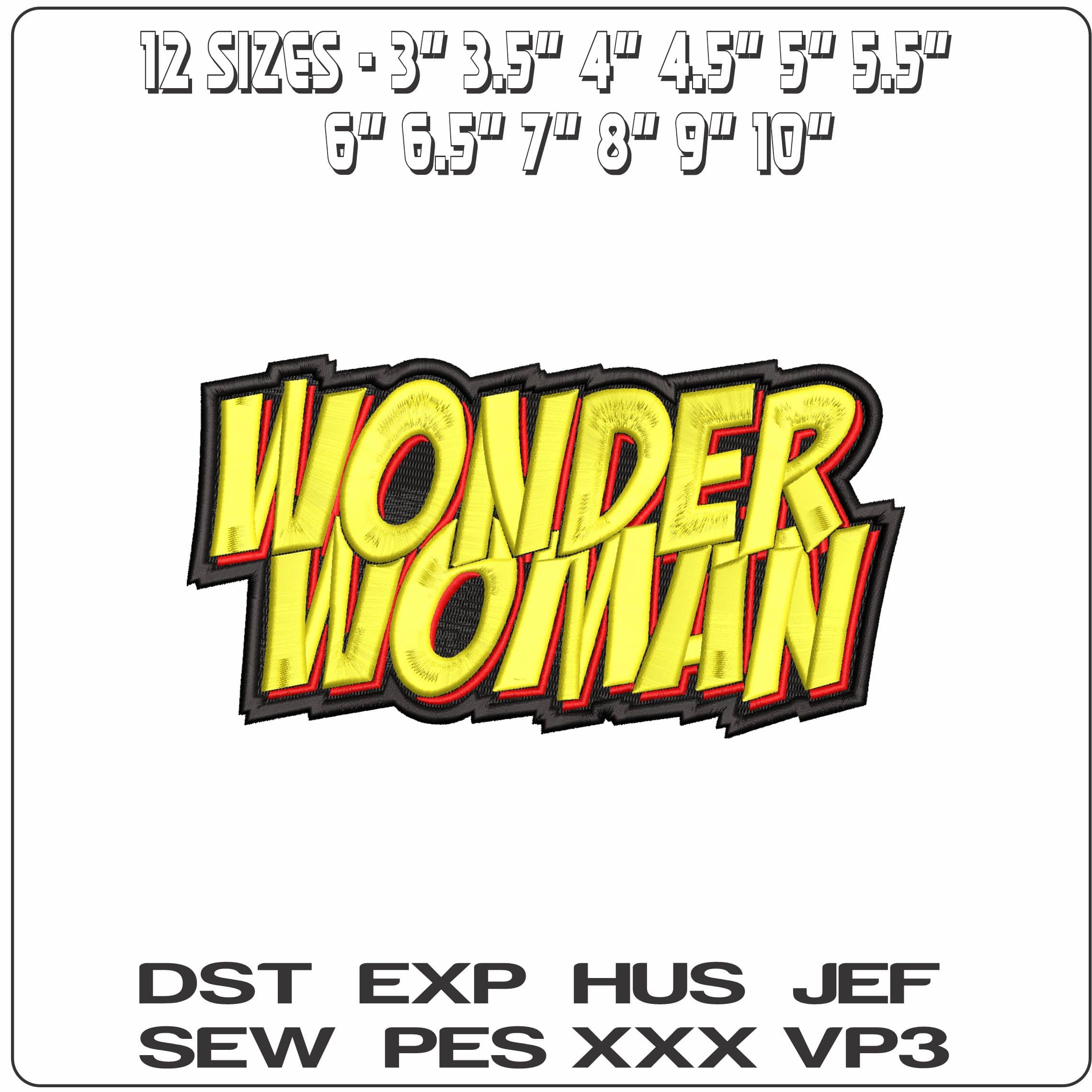 Wonder Woman WW Cartoon DC Comics  - Elegant embroidery design file-instant download — view 2