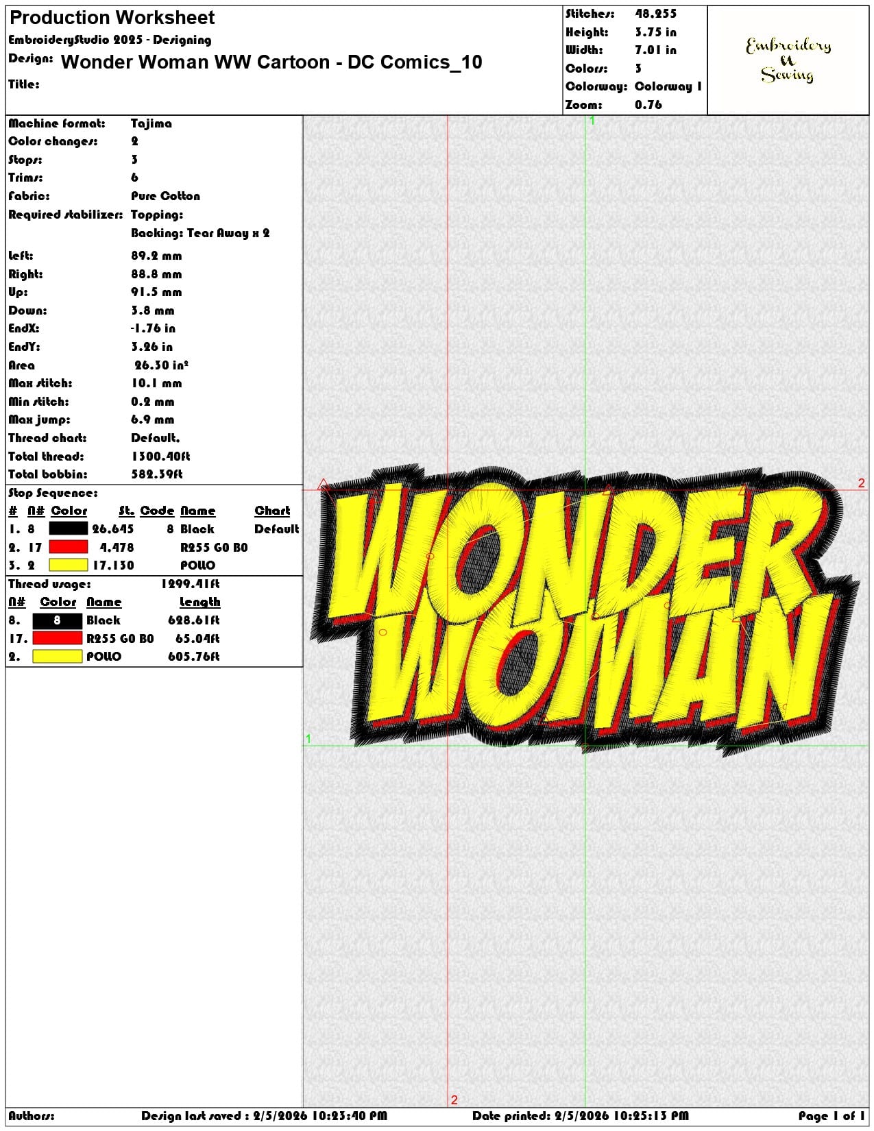 Wonder Woman WW Cartoon DC Comics  - Elegant embroidery design file-instant download — view 3
