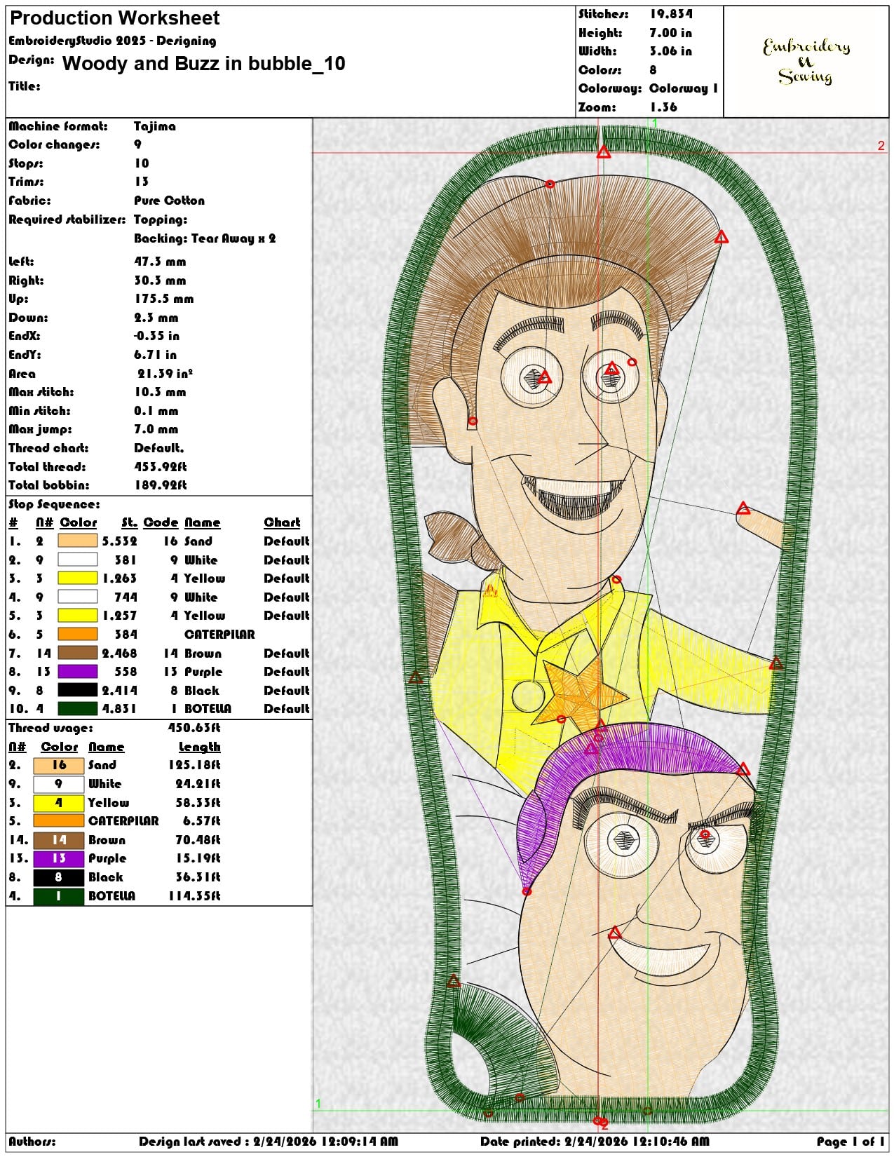 Woody and Buzz in bubble  - Elegant embroidery design file-instant download — view 3