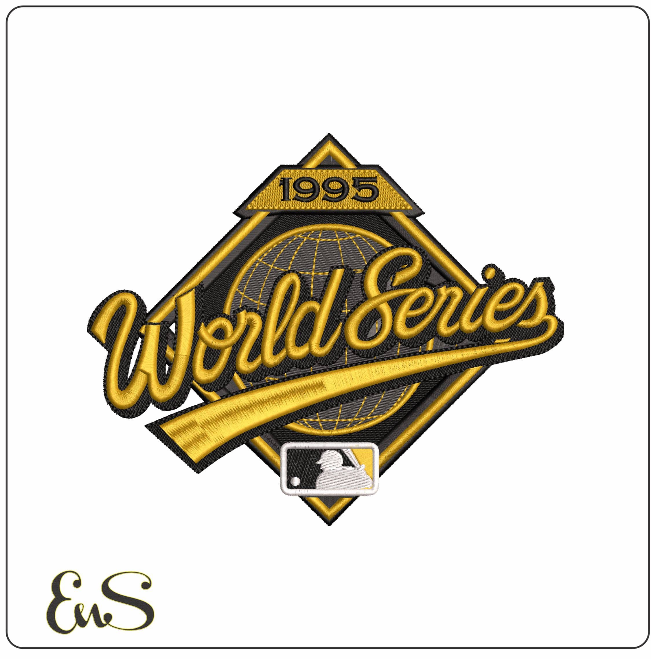 World Series 1995 MLB  - Elegant embroidery design file-instant download
