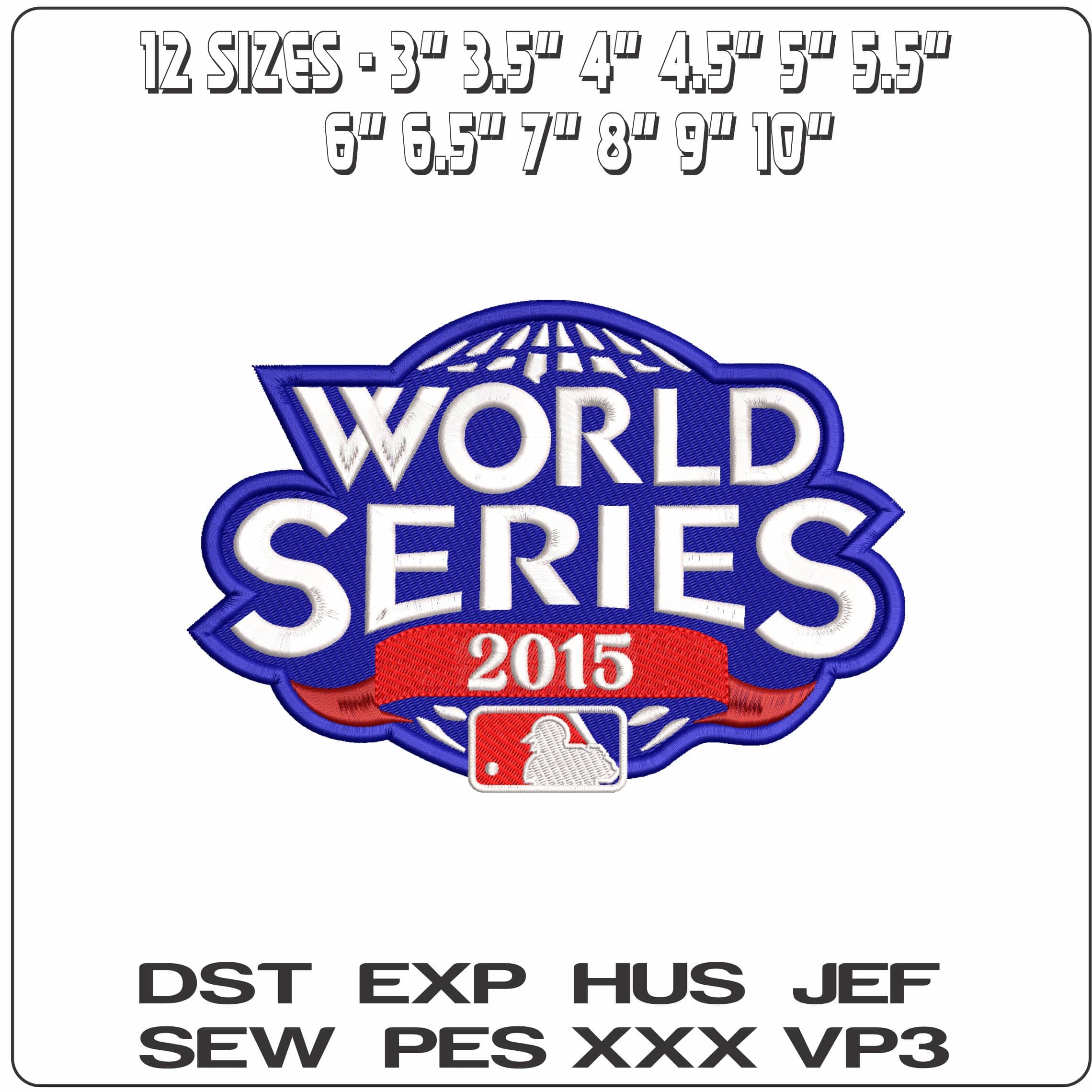 World Series 2015 MLB   - Elegant embroidery design file-instant download — view 2