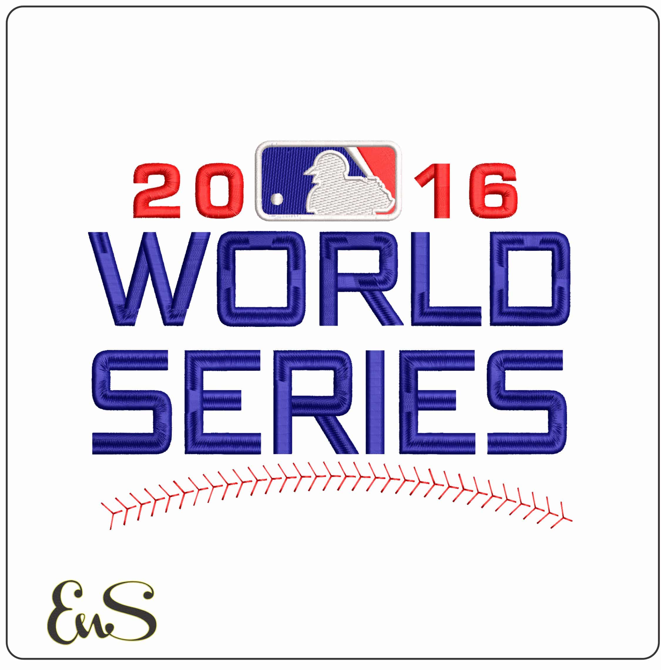 WORLD SERIES 2016   - Elegant embroidery design file-instant download