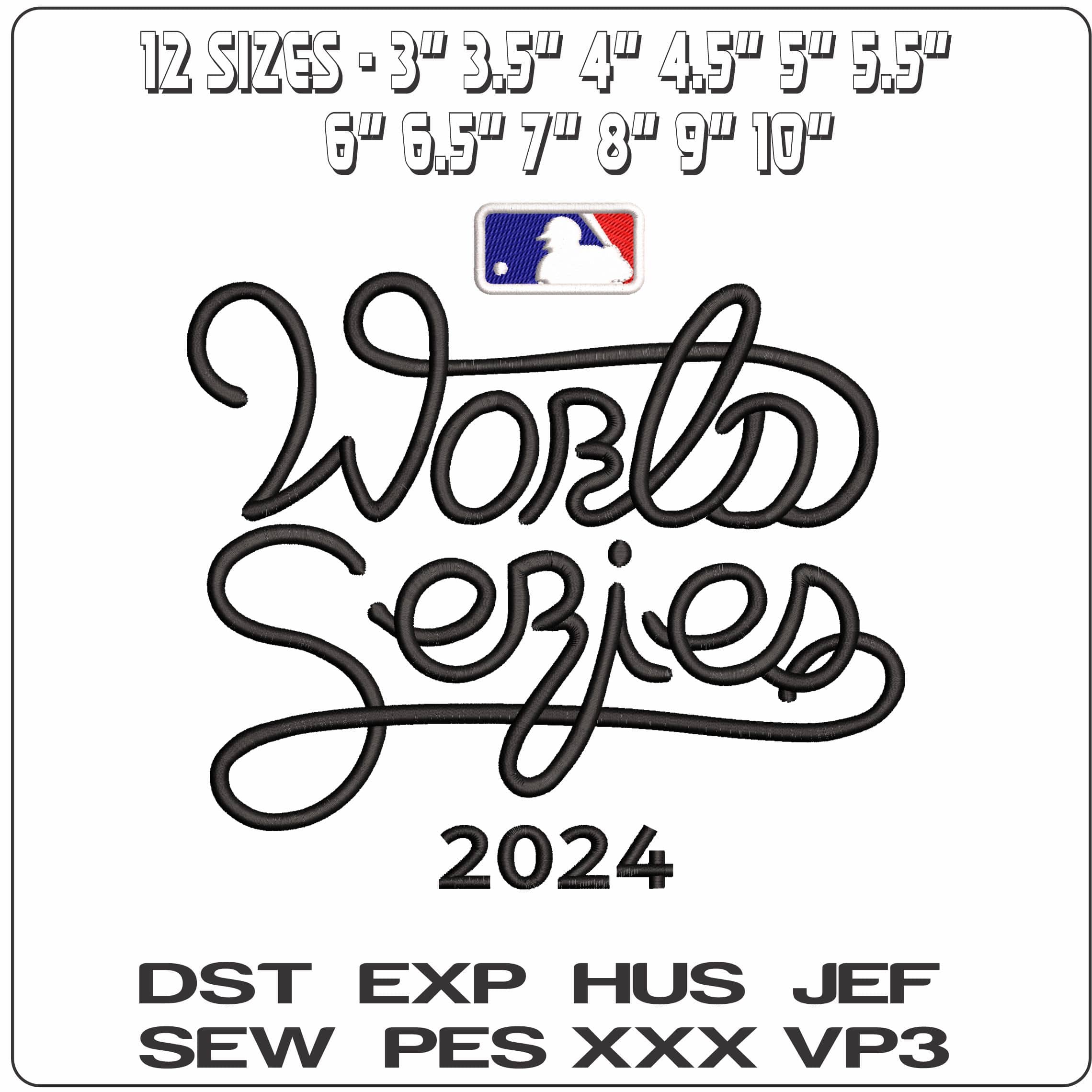 World Series 2024 MLB   - Elegant embroidery design file-instant download — view 2