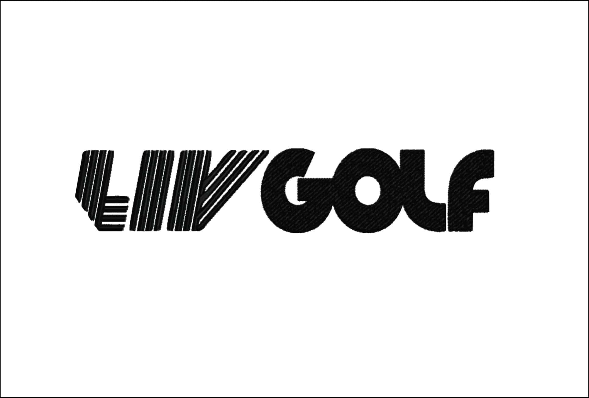 LIV Golf embroidery design - Golf League Logo design machine pattern Sports embroidery file instant download in a frame