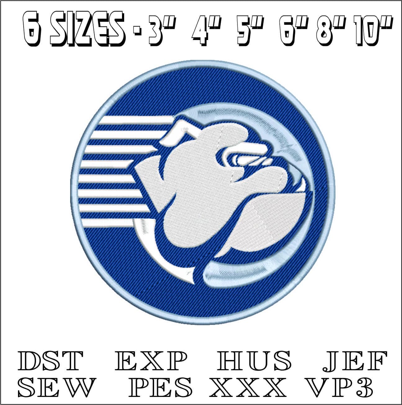Yale Bulldogs 1995   - Elegant embroidery design file-instant download — view 2