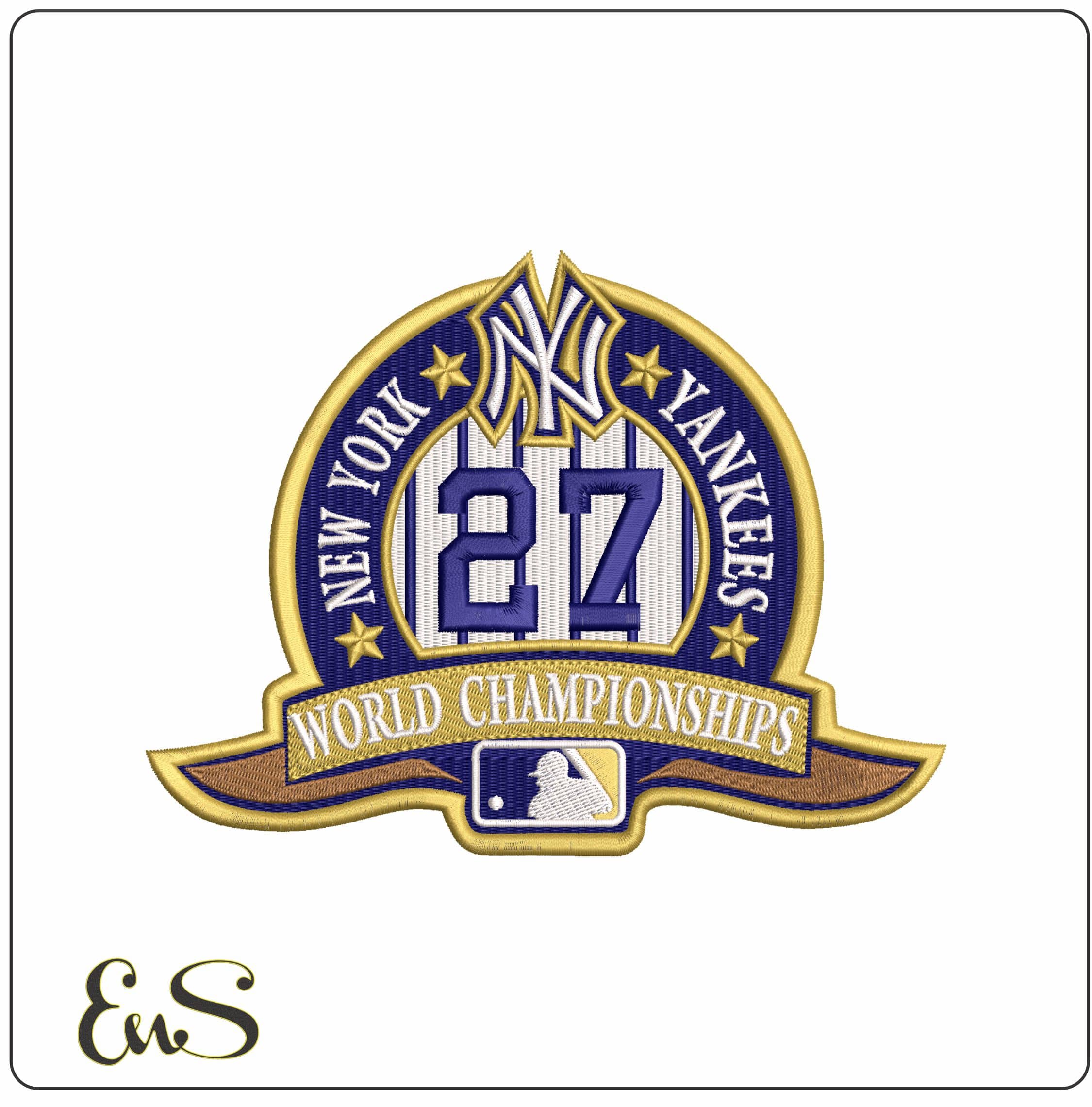 YANKEES 27   - Elegant embroidery design file-instant download