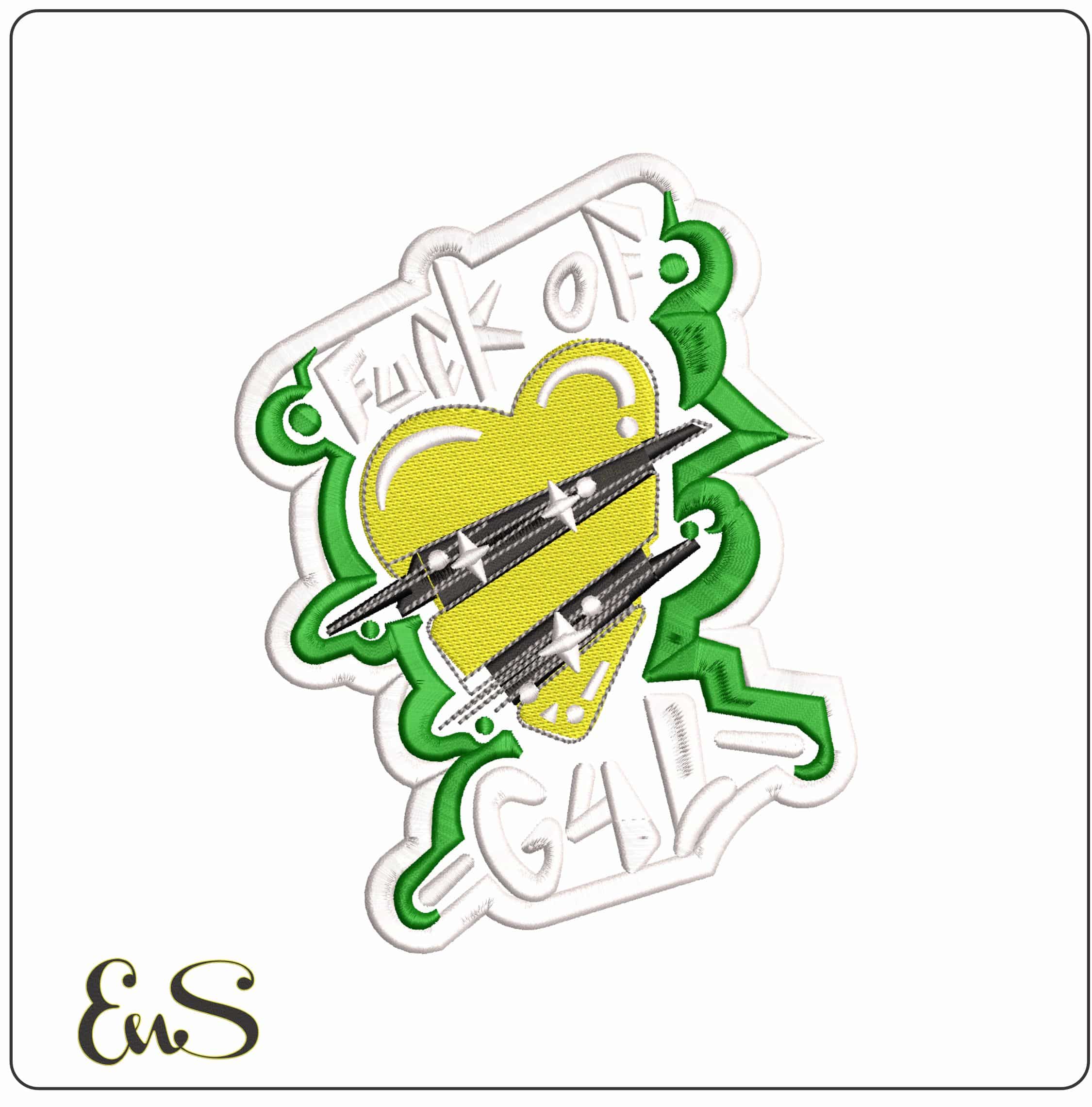 Yellow star heart   - Elegant embroidery design file-instant download