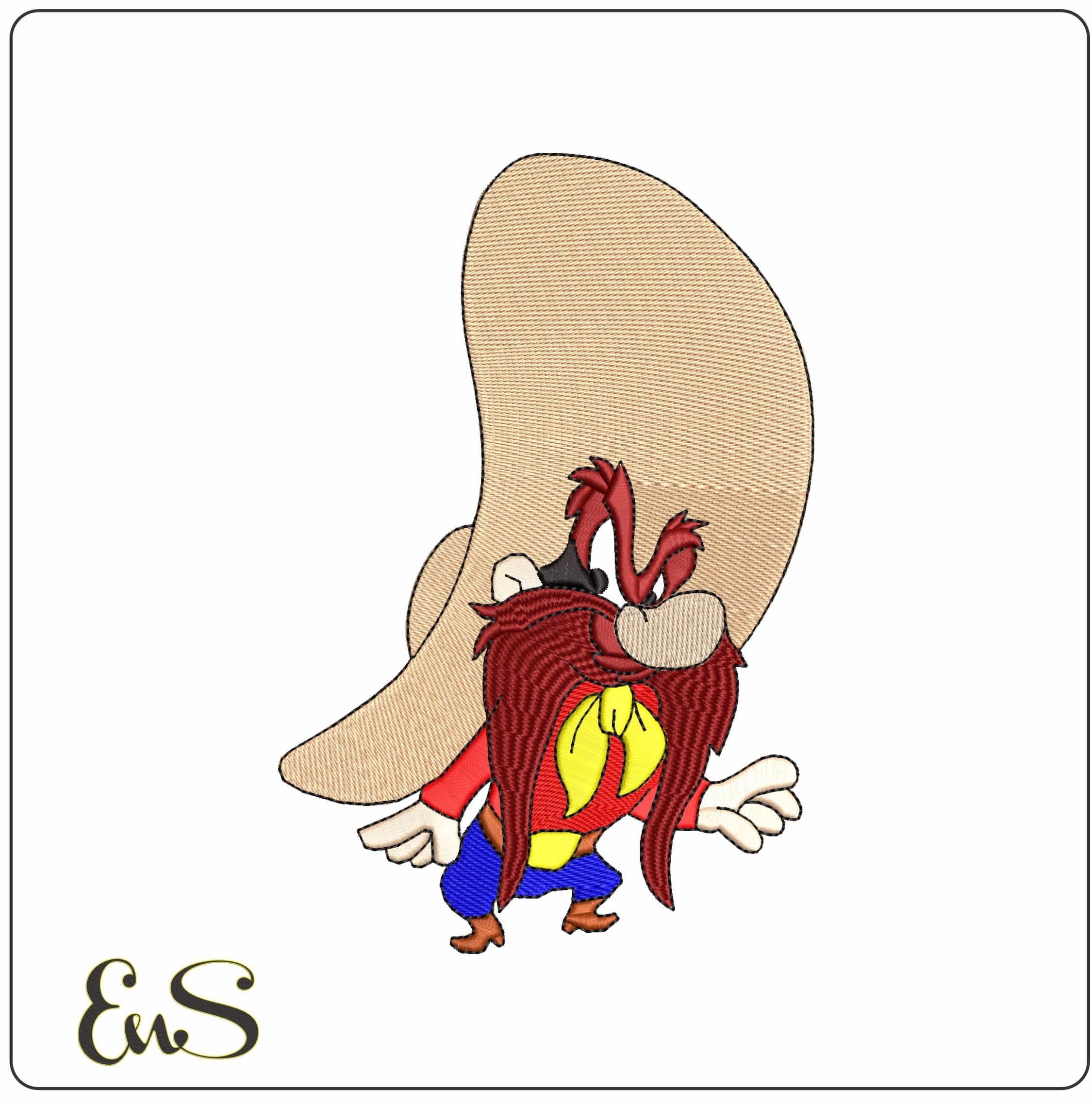 Yosemite Sam Looney Tunes   - Elegant embroidery design file-instant download