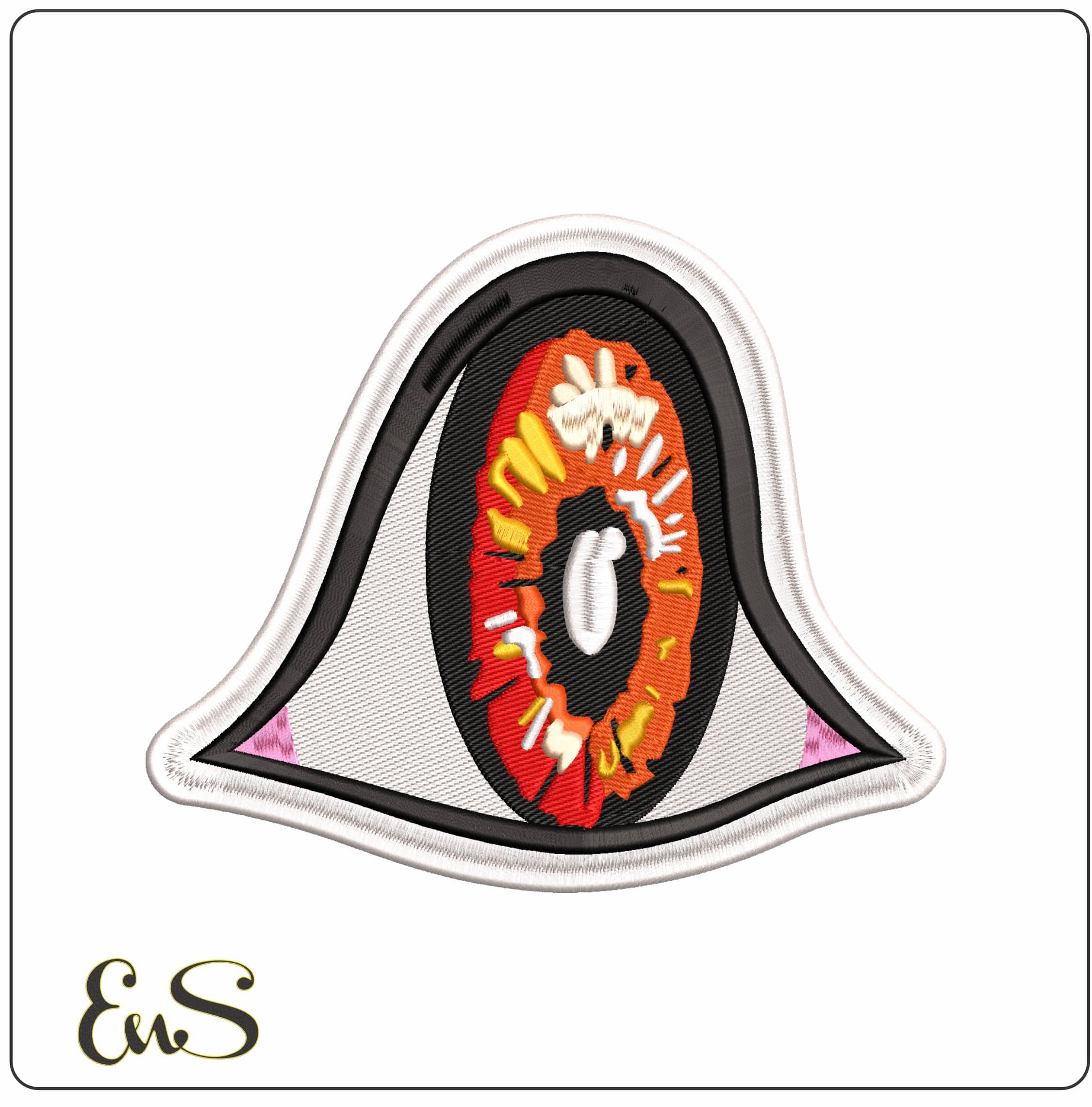 Zombie Bloodshot Eye   - Elegant embroidery design file-instant download