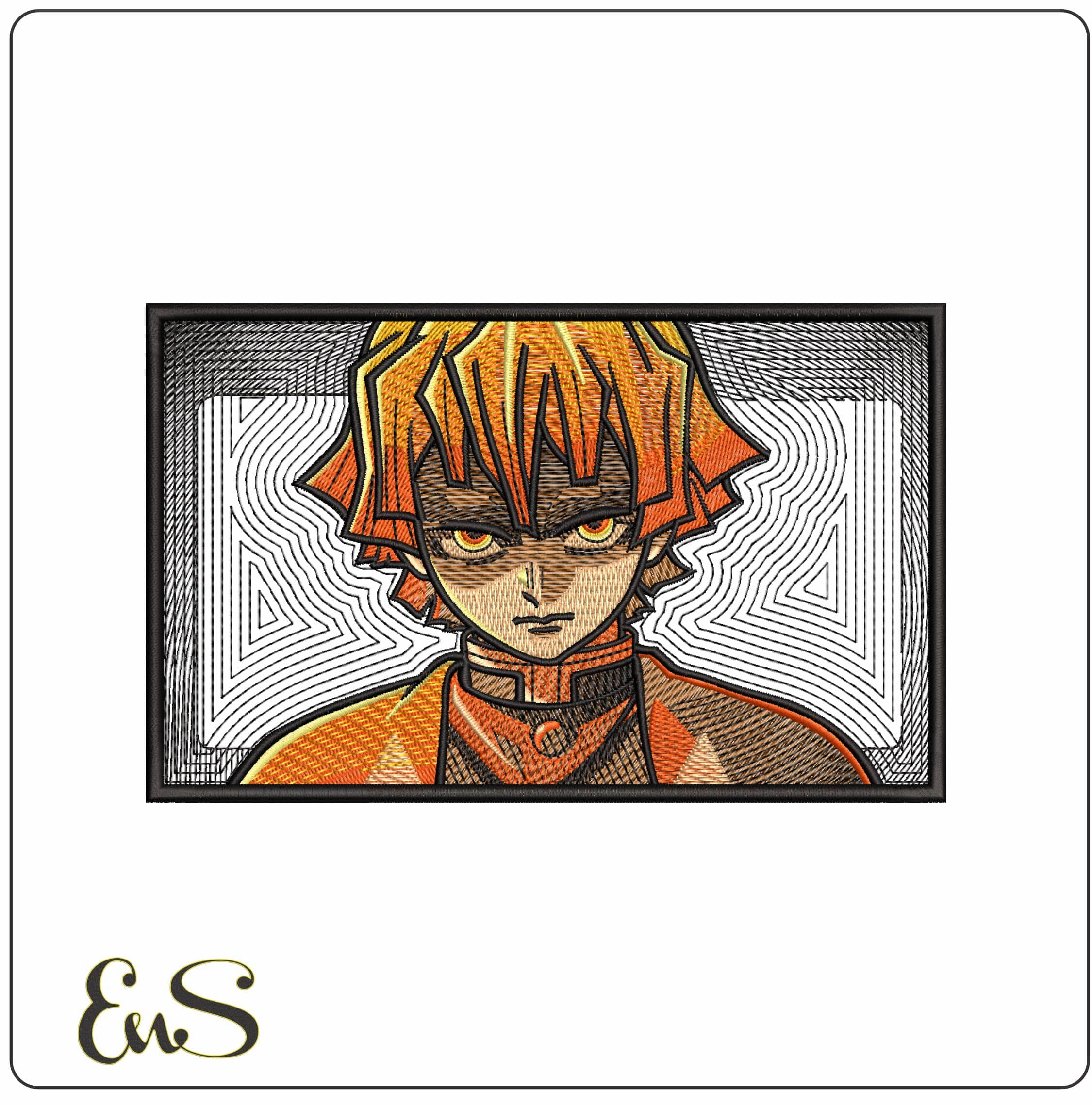 Zenitsu Demon Slayer   - Elegant embroidery design file-instant download