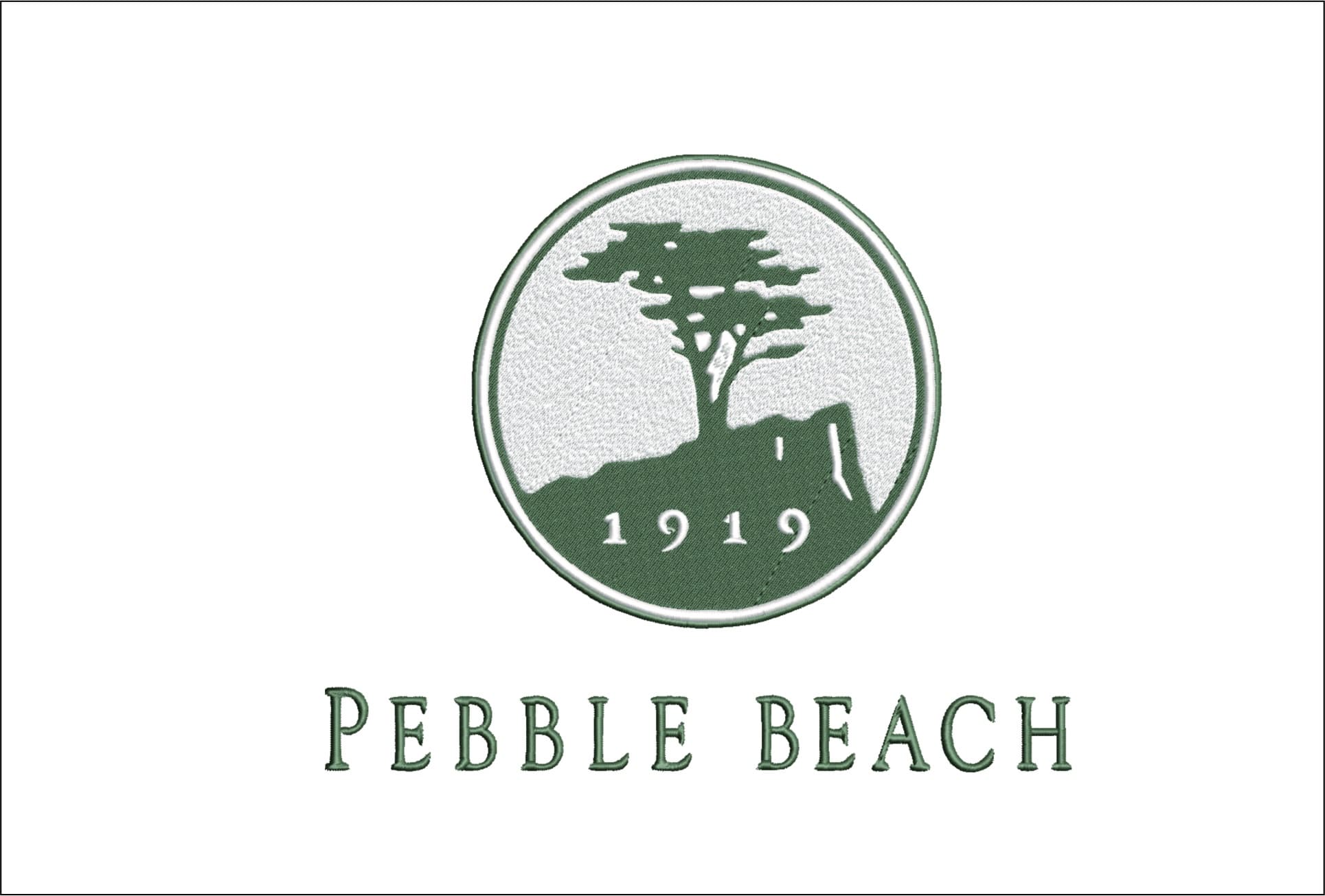Pebble Beach Golf embroidery design - Golf course Logo design machine pattern Sports embroidery file instant download in a frame