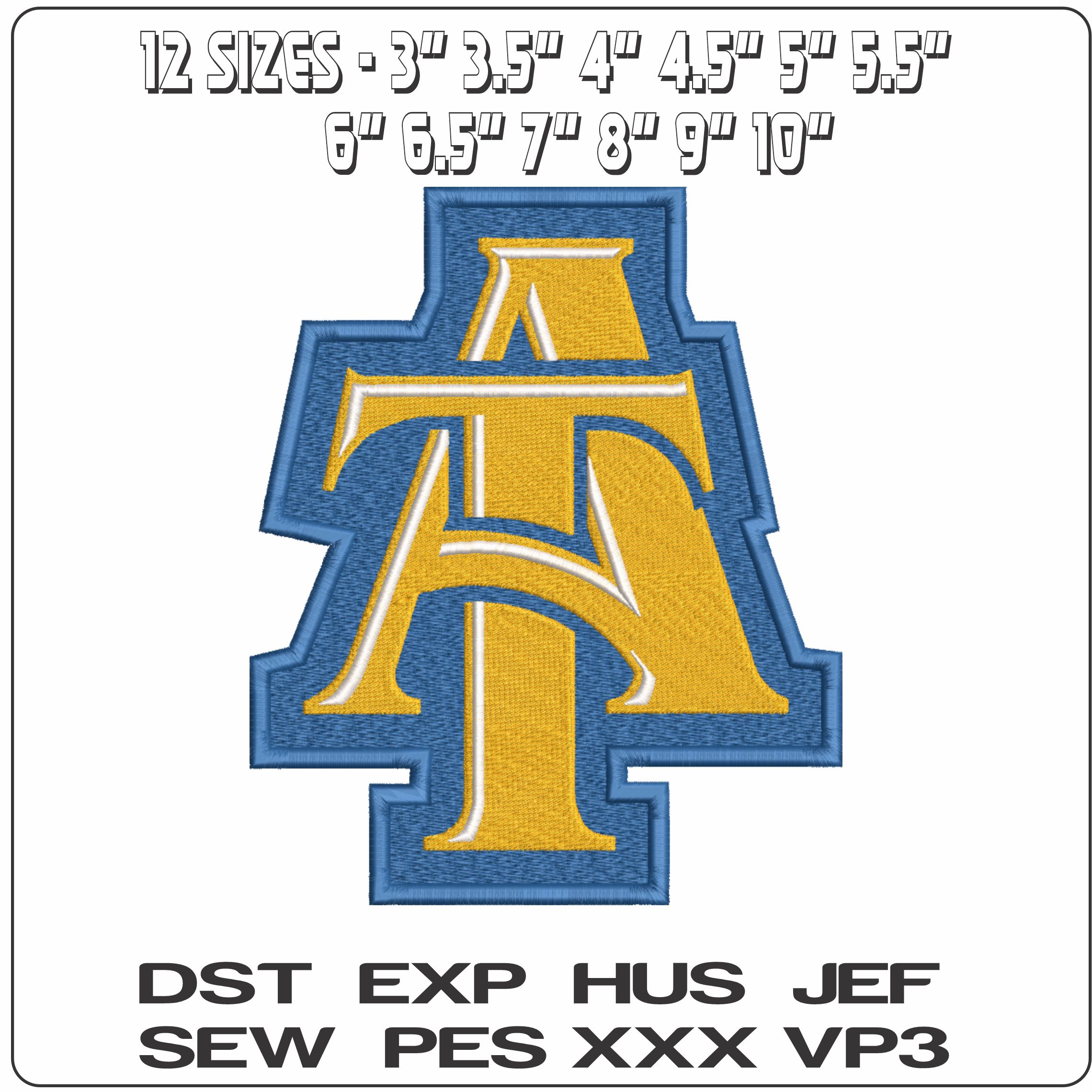 Aggie AT   - Elegant embroidery design file-instant download — view 2