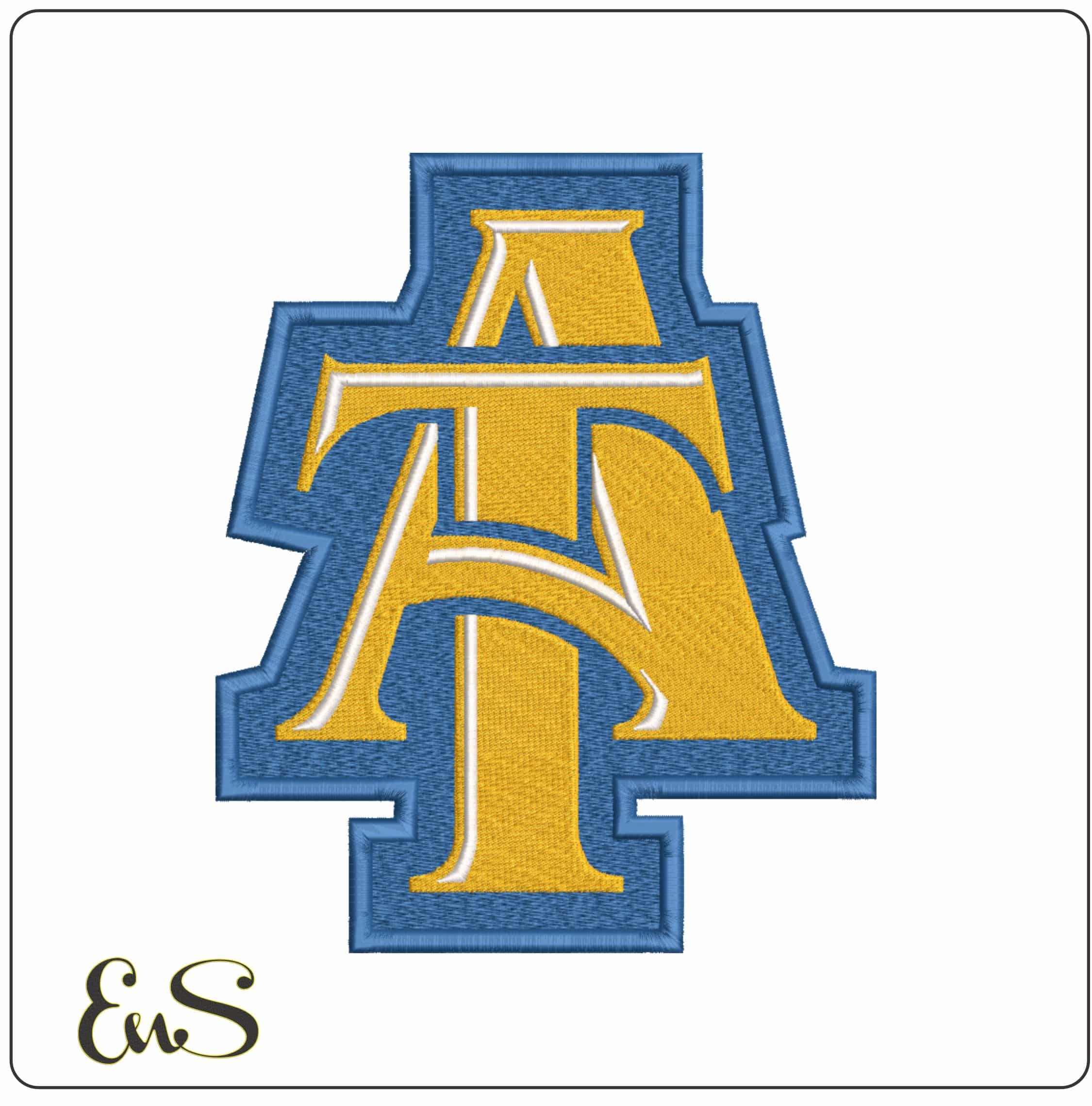 Aggie AT   - Elegant embroidery design file-instant download