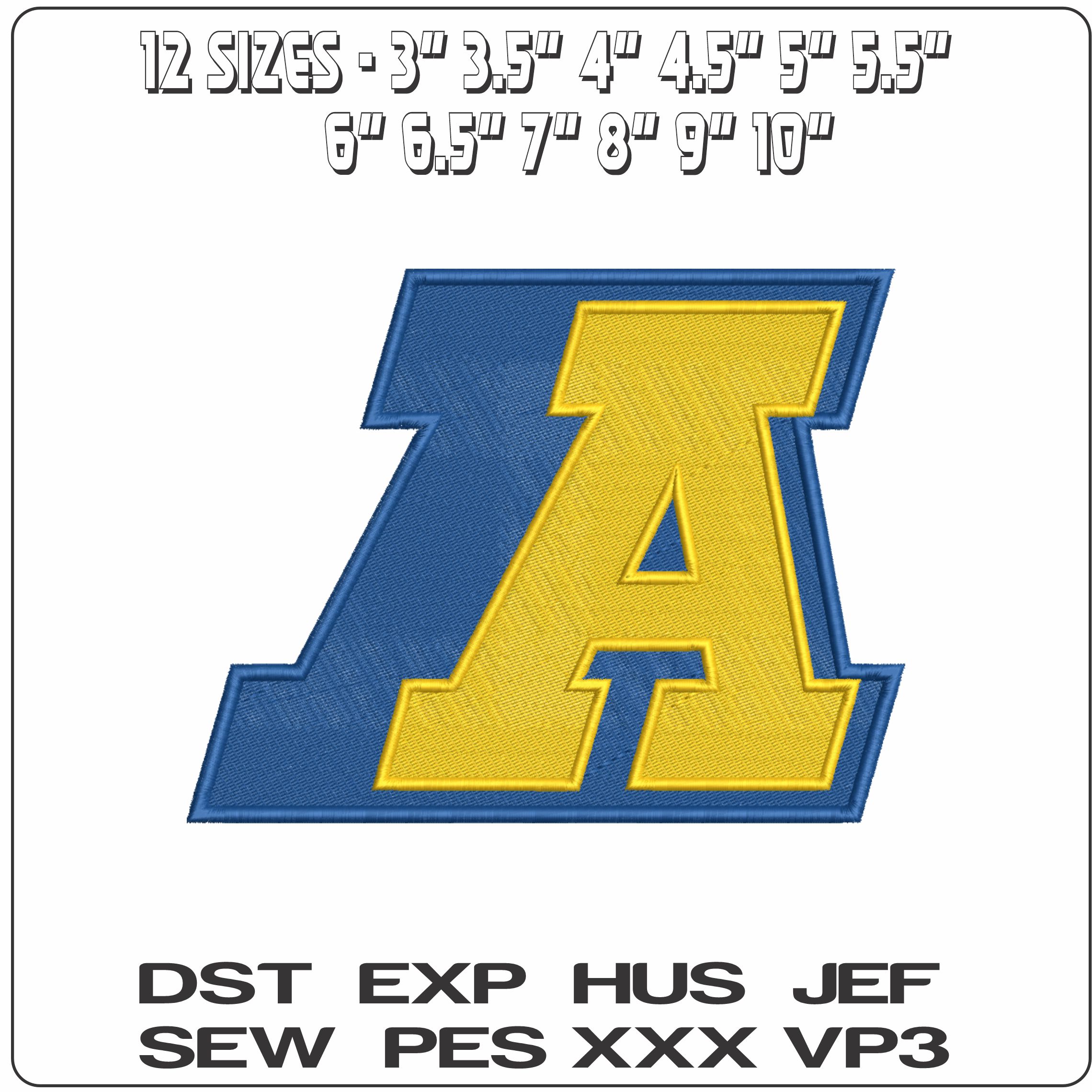 Akron Zip 1995 to 2002 University of Akron    - Elegant embroidery design file-instant download — view 2