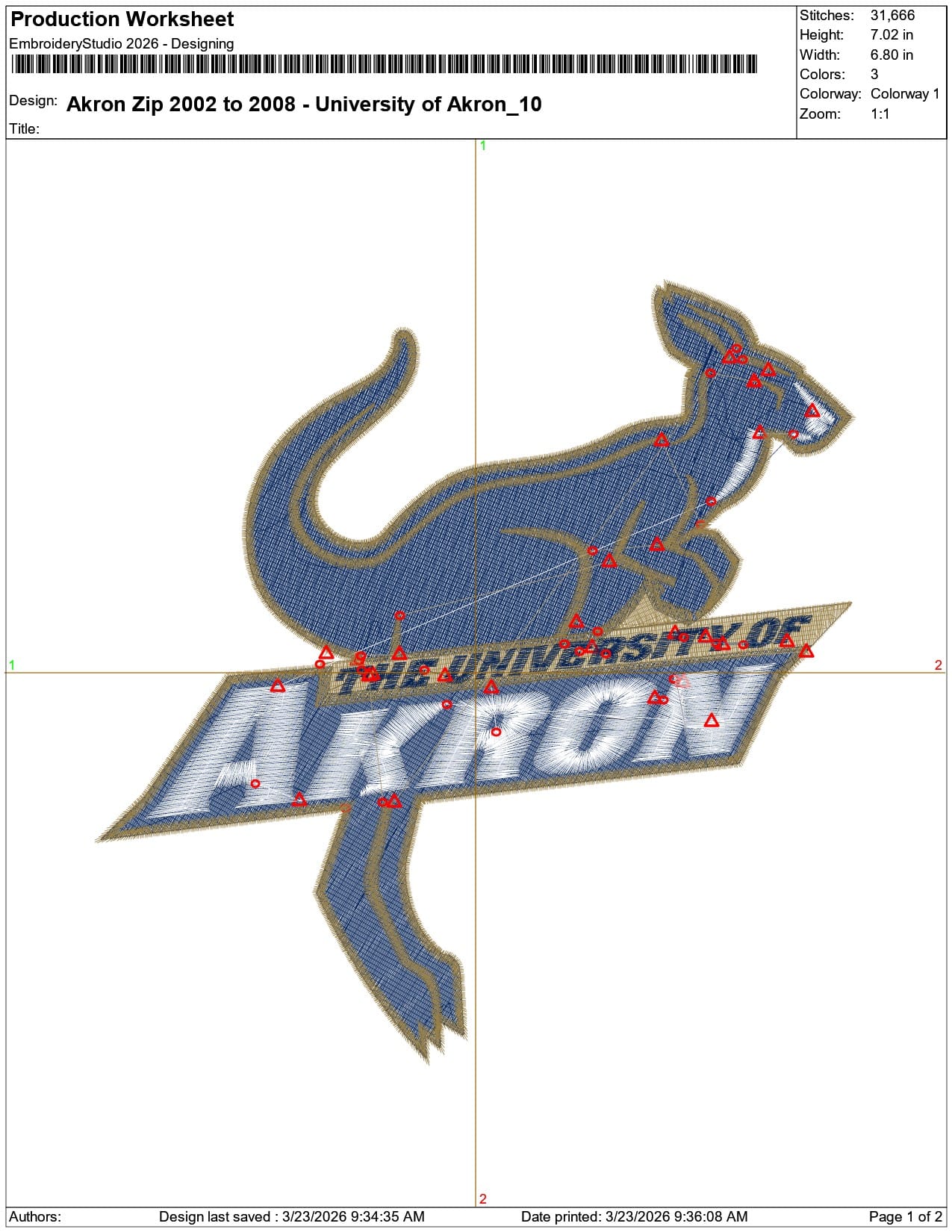 Akron Zip 2002 to 2008 University of Akron    - Elegant embroidery design file-instant download — view 3
