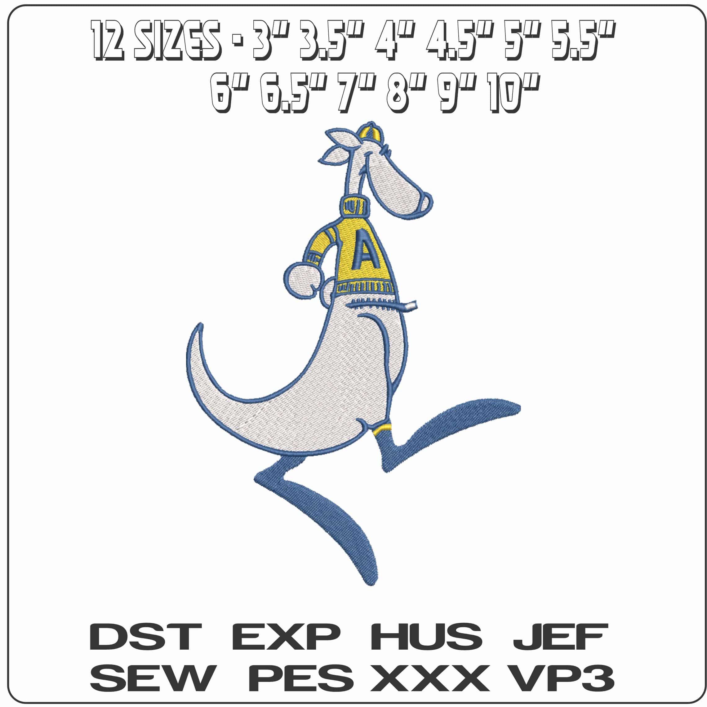 Akron Zippy 1965 1986 University of Akron College    - Elegant embroidery design file-instant download — view 2