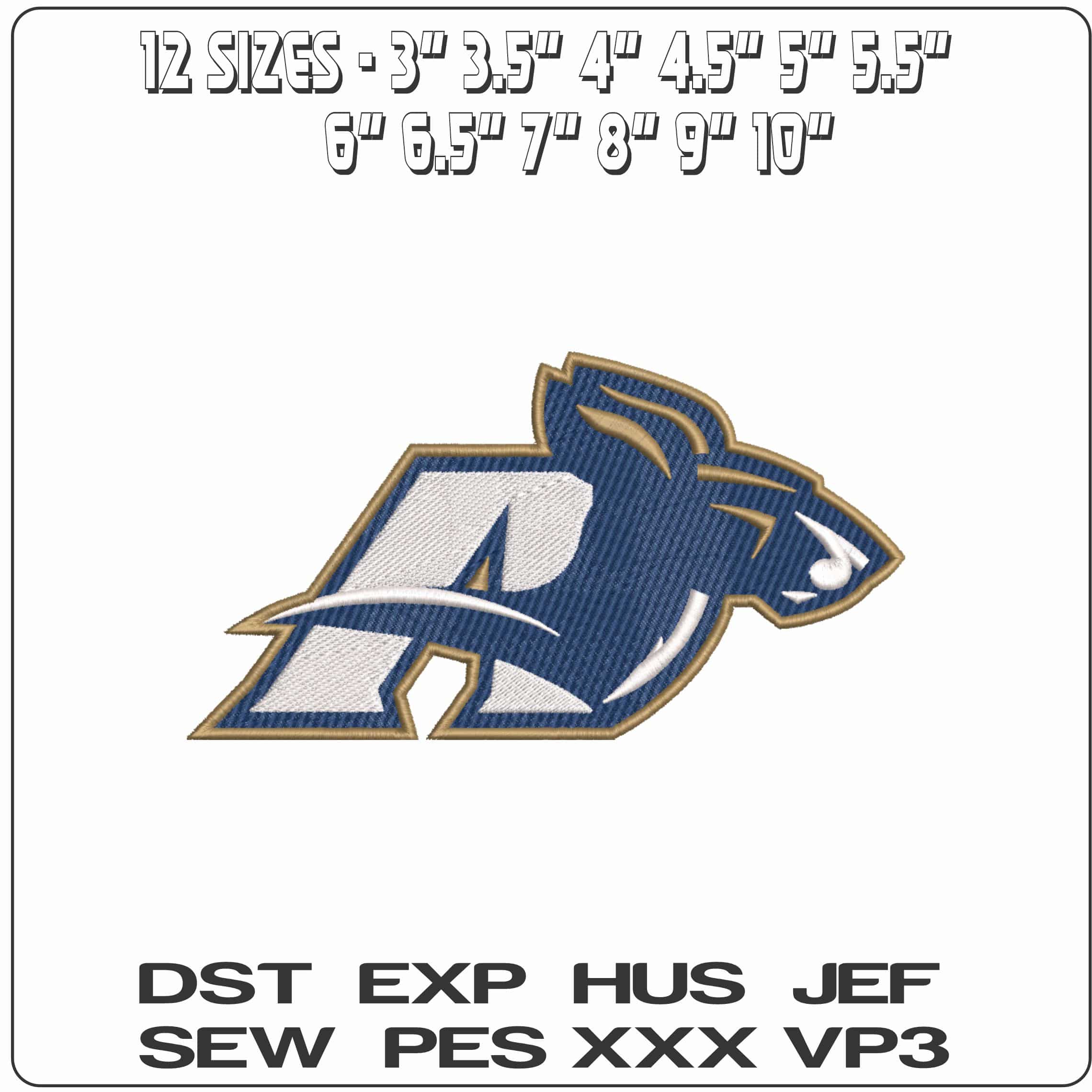Akron Zips 2008 2015 University of Akron College    - Elegant embroidery design file-instant download — view 2