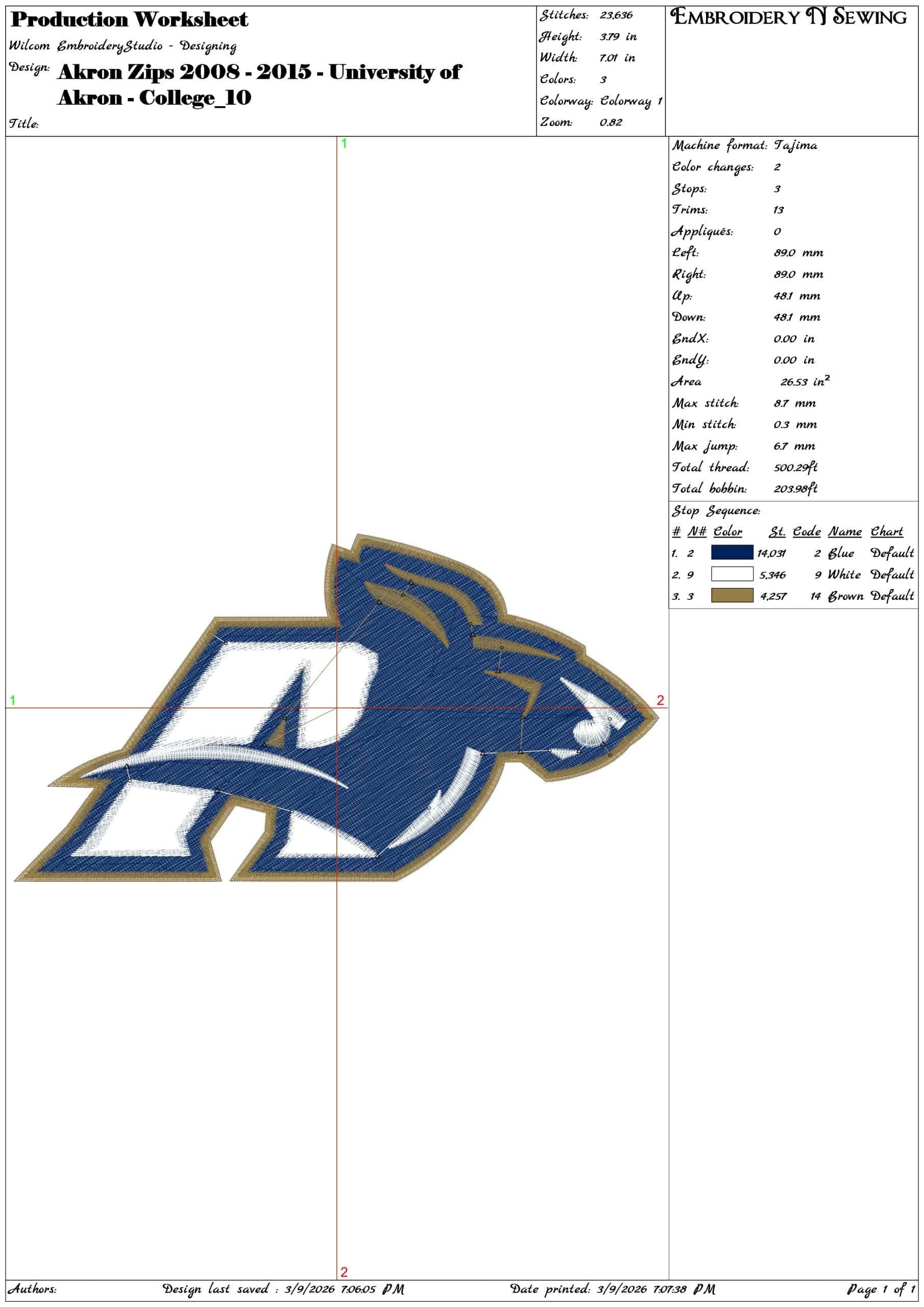 Akron Zips 2008 2015 University of Akron College    - Elegant embroidery design file-instant download — view 3