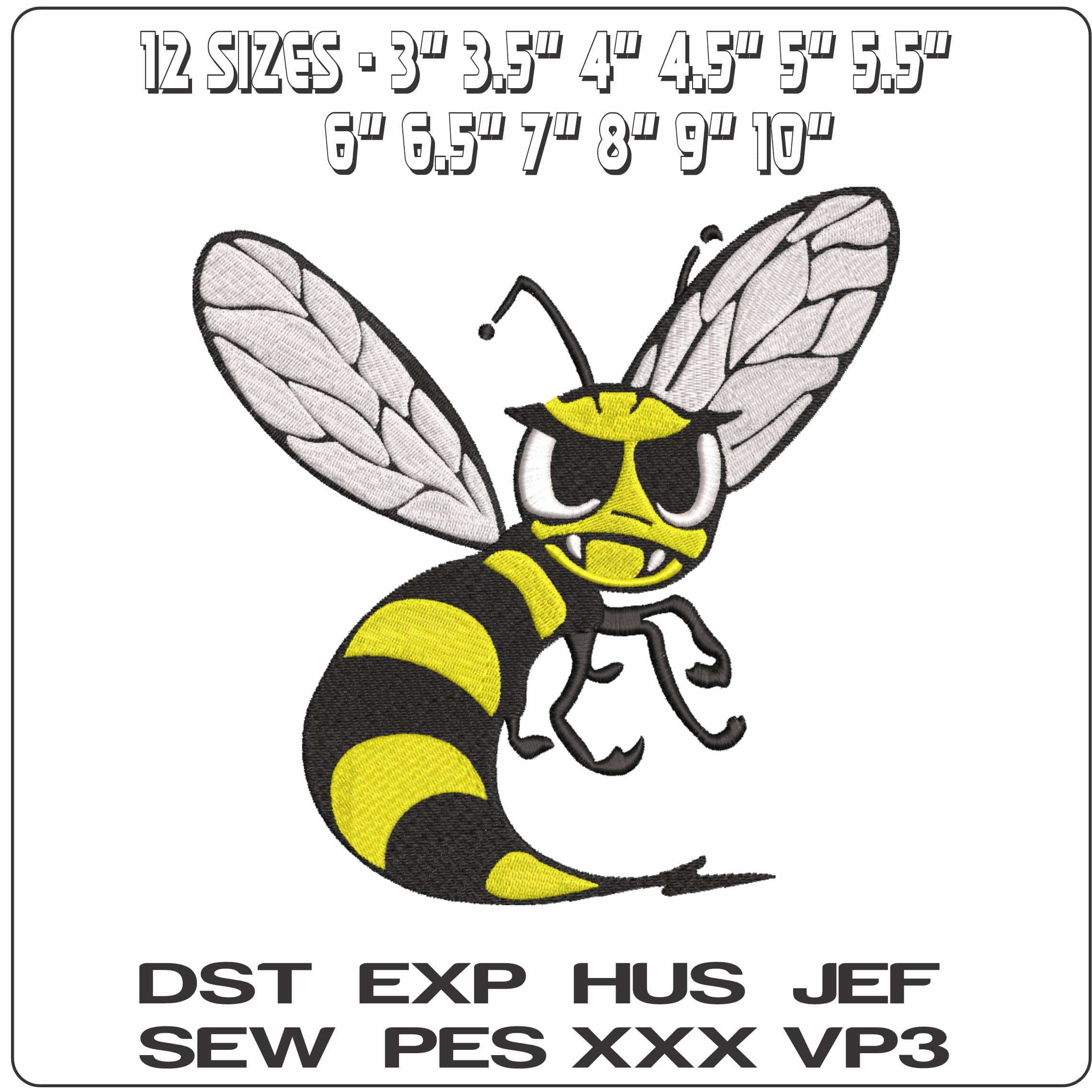 Alabama State Hornets 1972 to 1984 Alabama State University    - Elegant embroidery design file-instant download — view 2