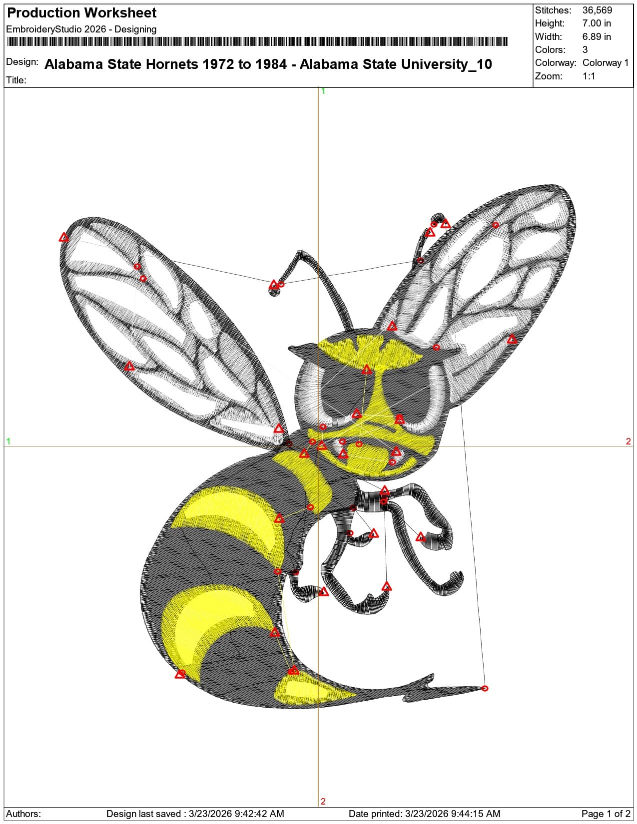 Alabama State Hornets 1972 to 1984 Alabama State University    - Elegant embroidery design file-instant download — view 3