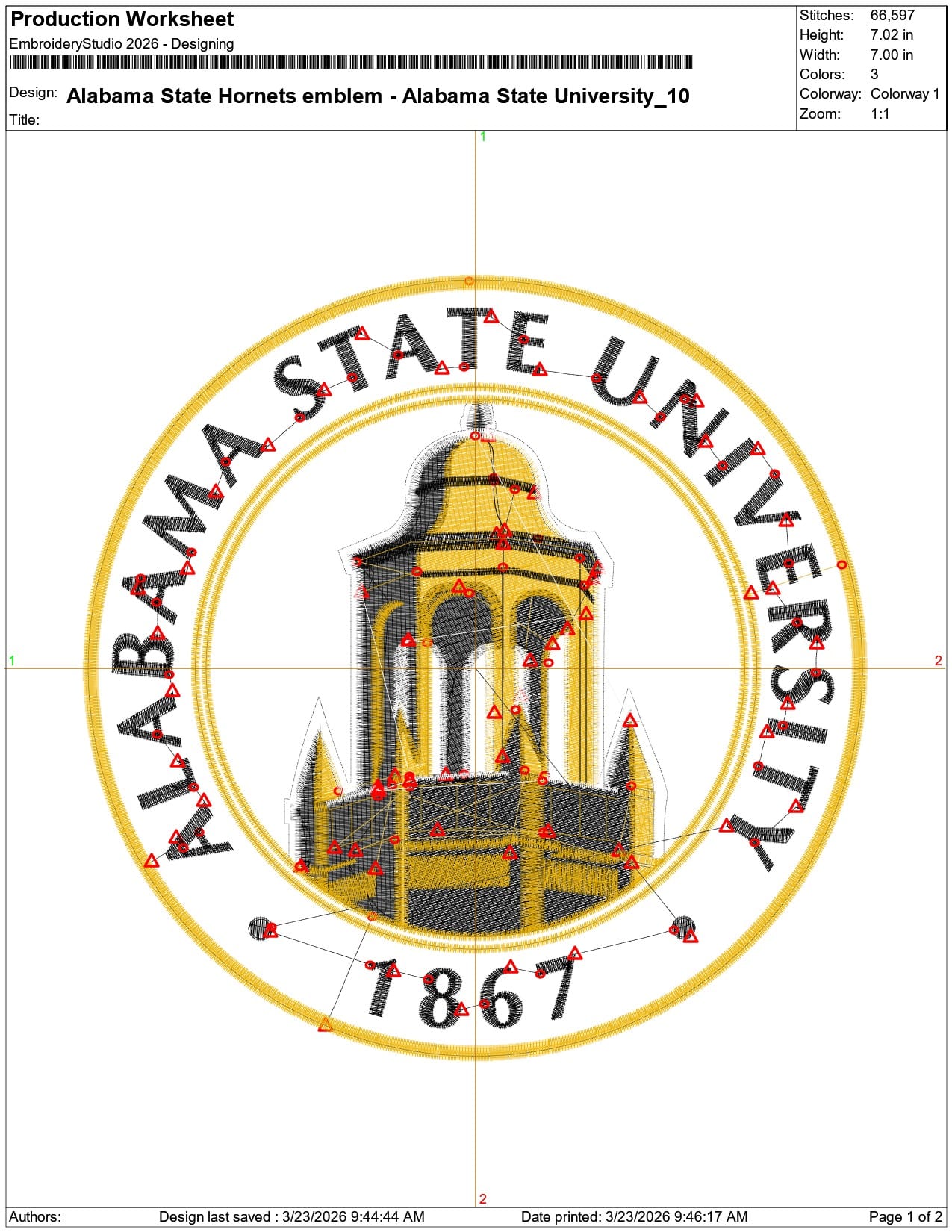 Alabama State Hornets emblem Alabama State University    - Elegant embroidery design file-instant download — view 3